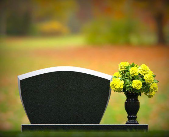 Companion Wave Top Upright Granite Headstone