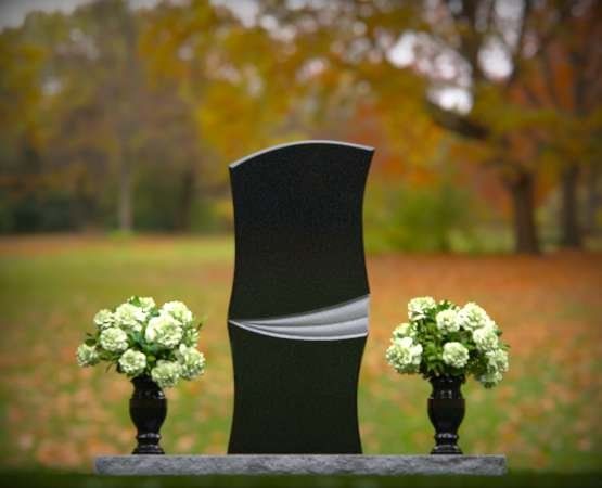 Wave Shape Granite Headstone