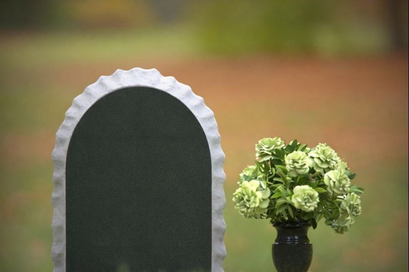 Rock-Pitched Arch Upright Granite Headstone