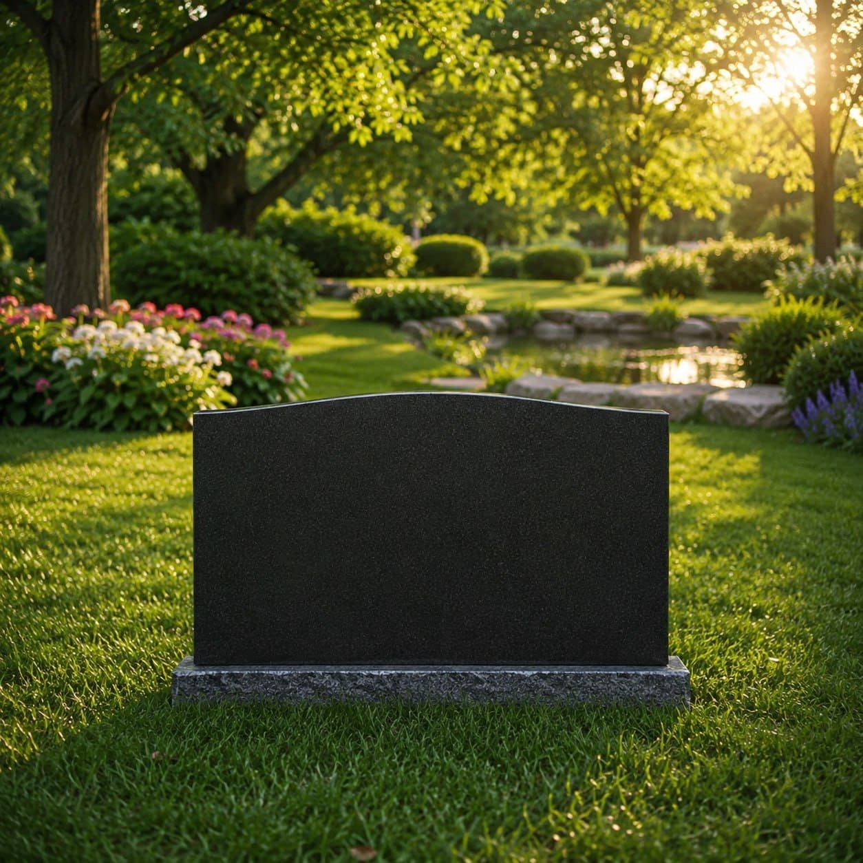 Serpentine Companion Upright Headstone