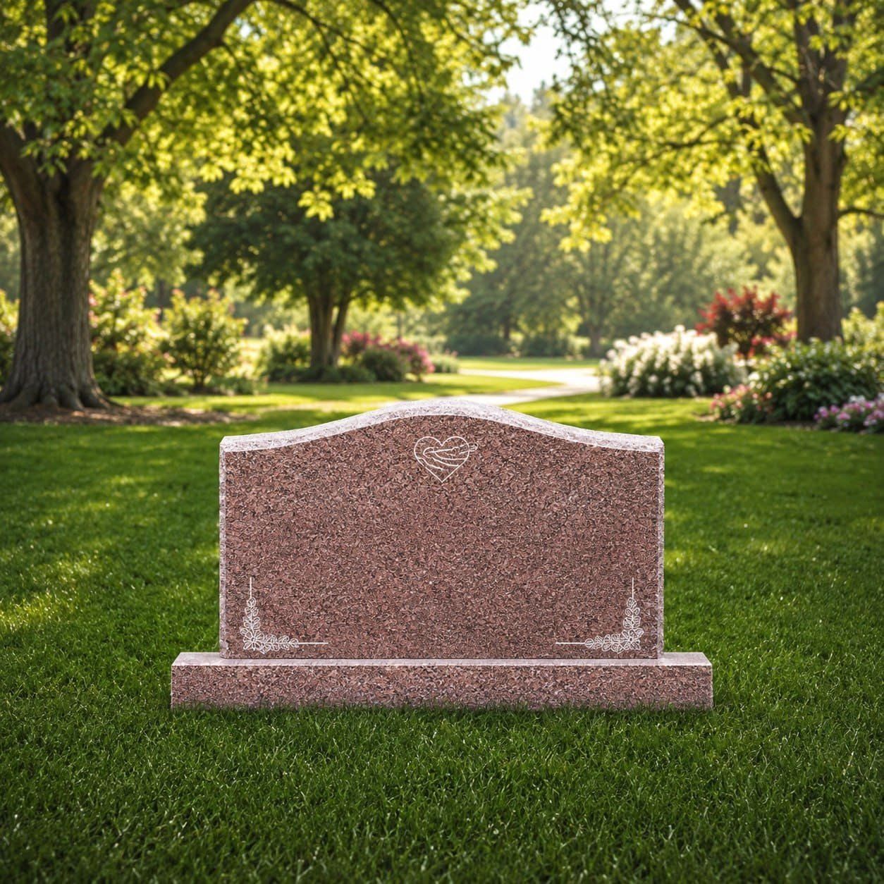 Serpentine-Top Companion Upright Memorial