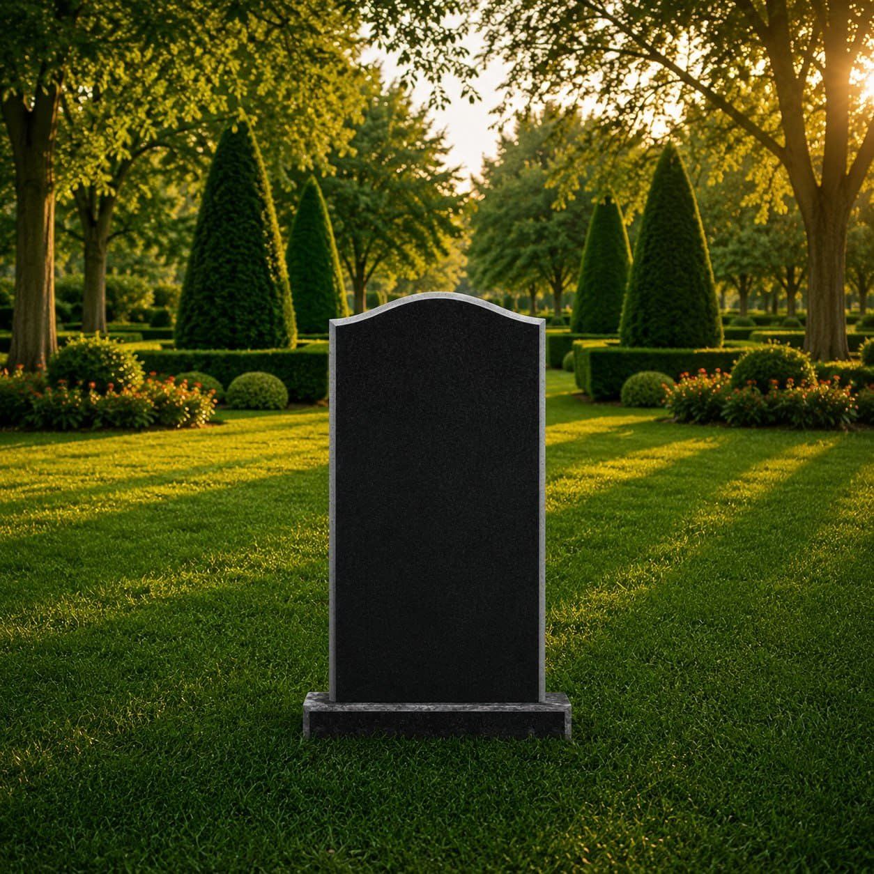 Serpentine Upright Granite Headstone