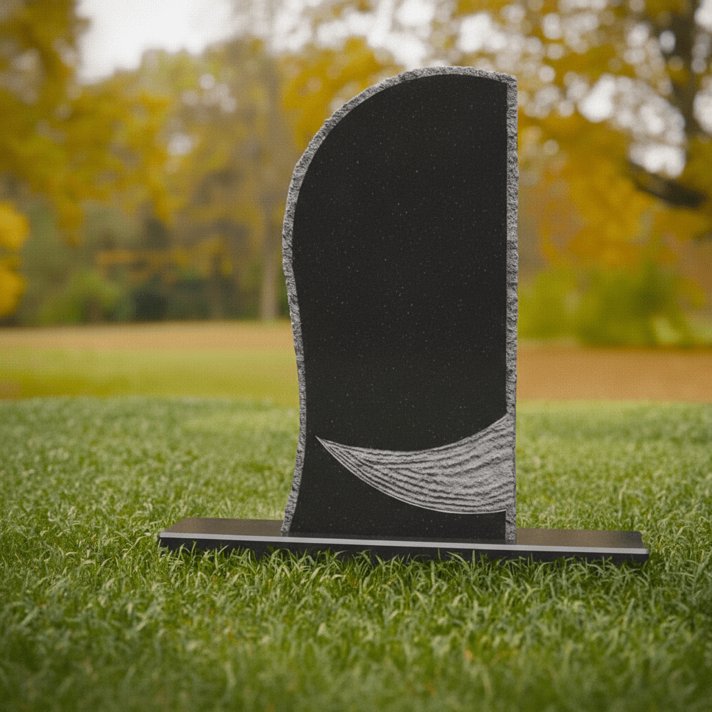 Ripple-Arc Upright Headstone