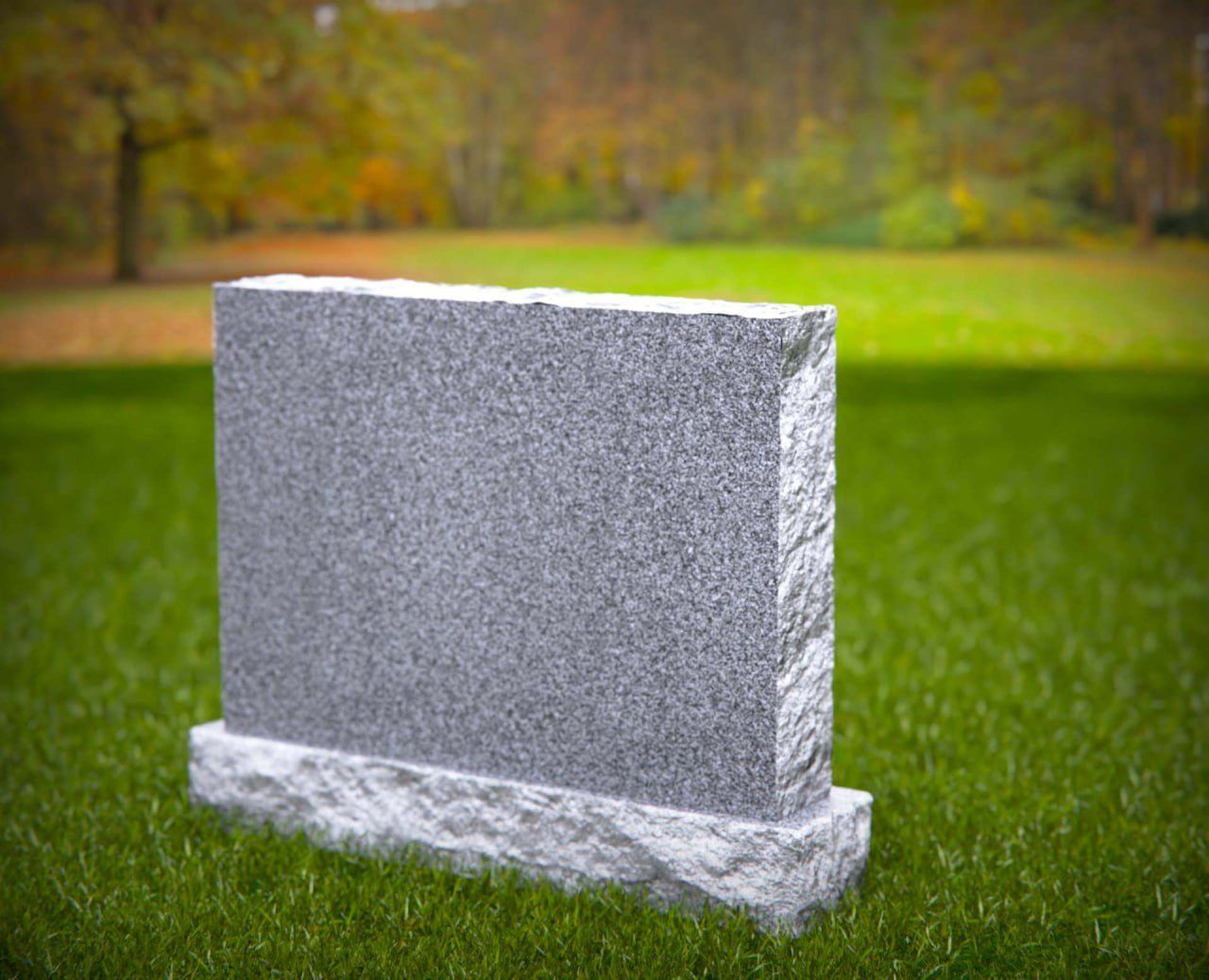 Rock-Edge Companion Upright Headstone
