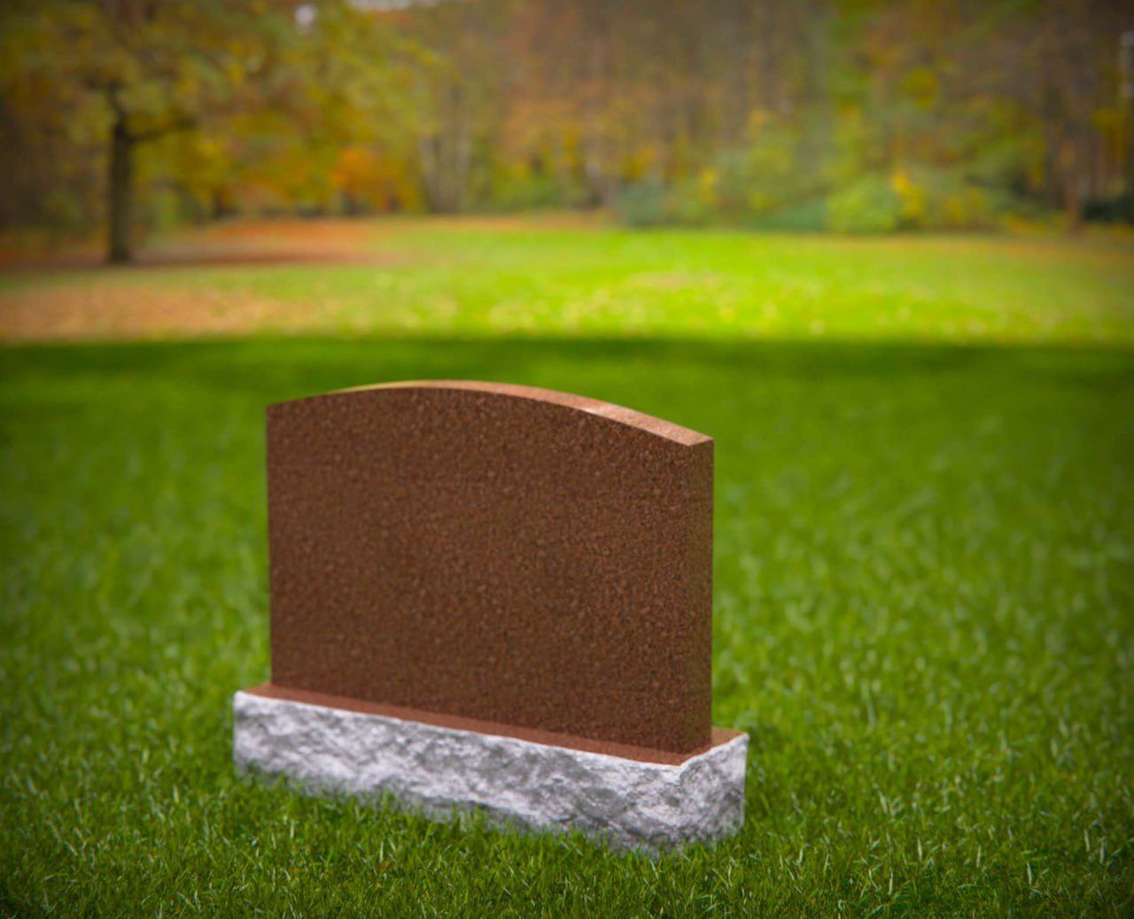 Camber-Top Companion Upright Headstone