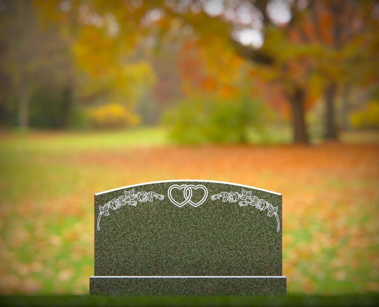 Arched-Top Companion Headstone