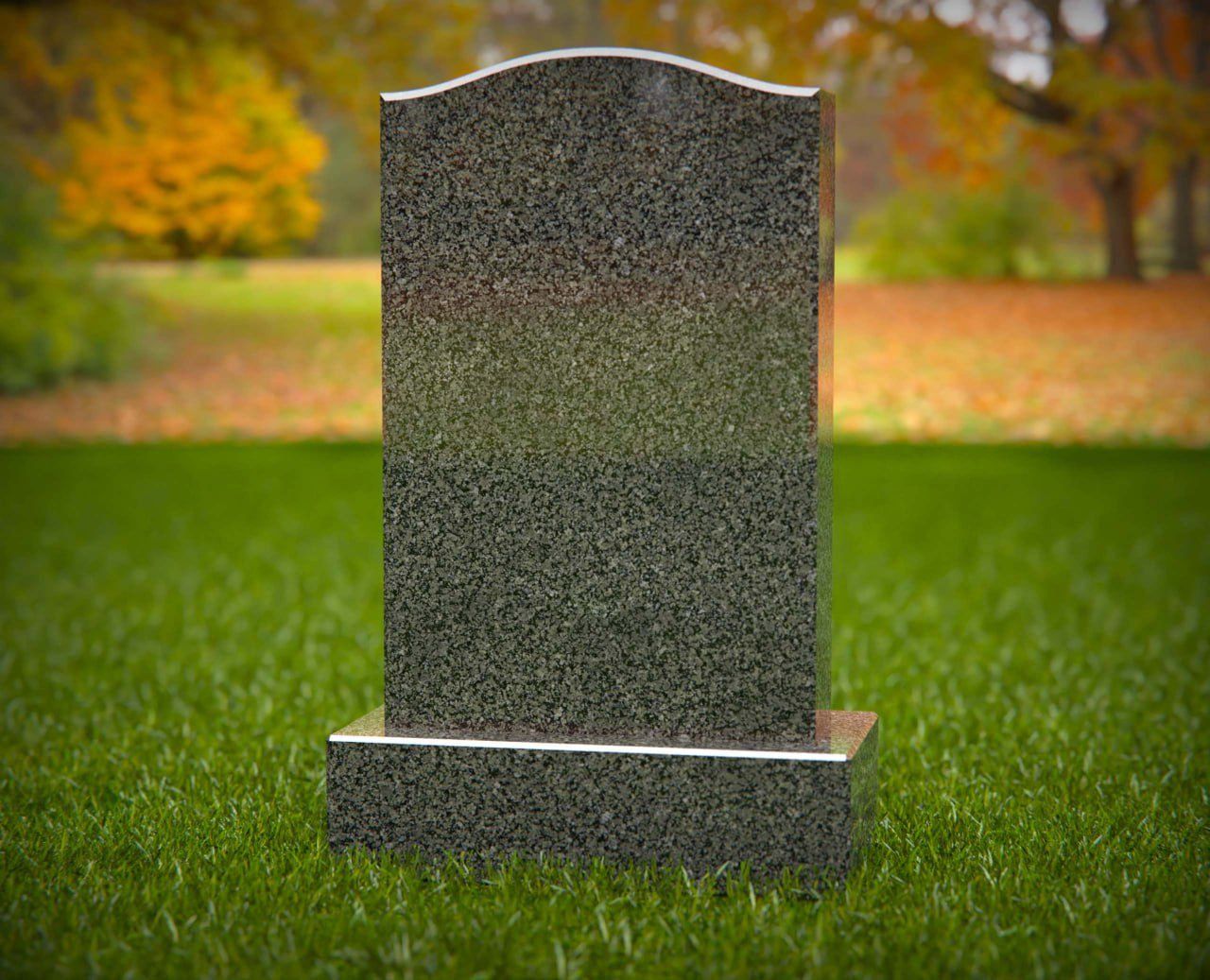 Classic Serpentine-Top Upright Headstone