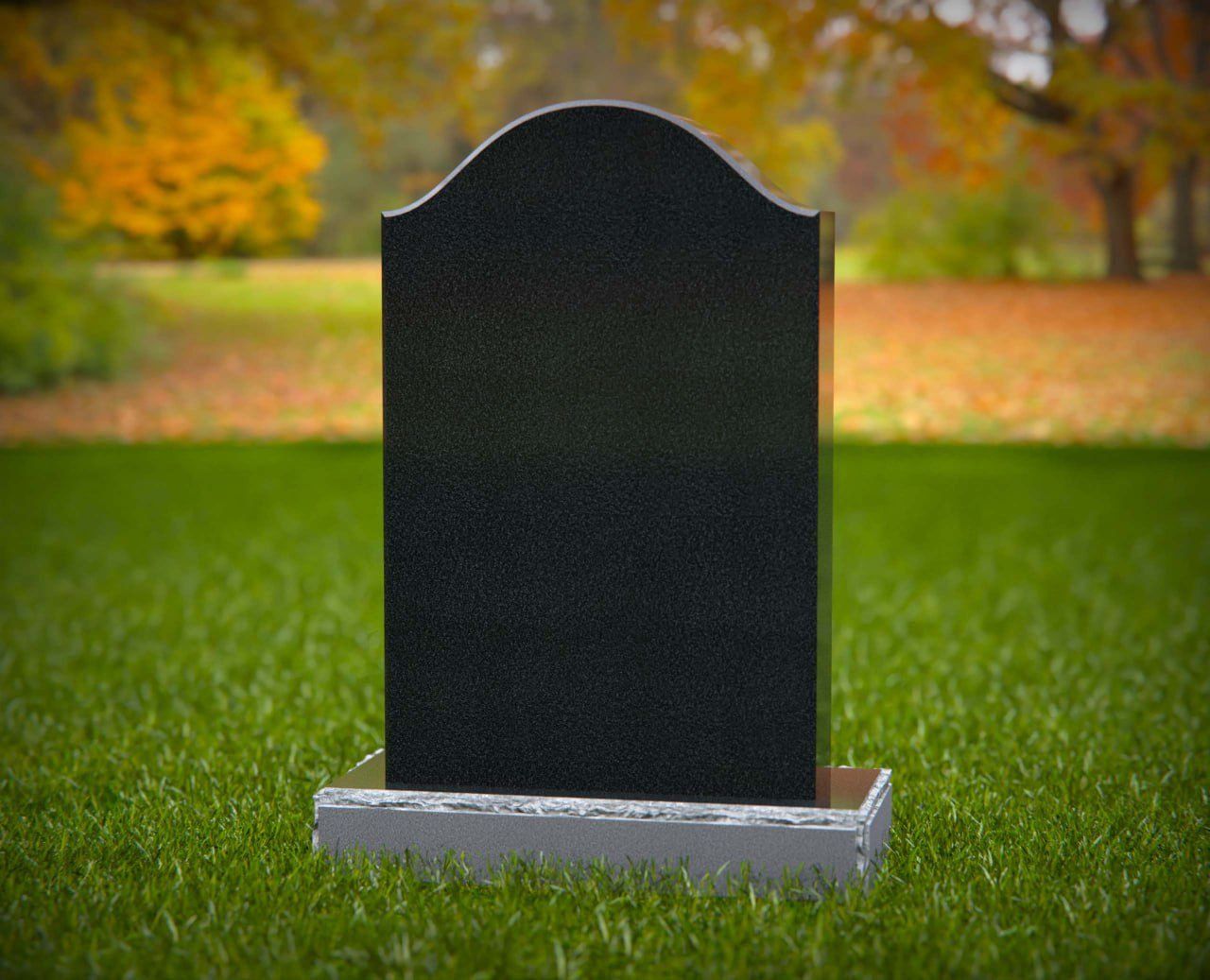 Classic Single Upright Serpentine Headstone