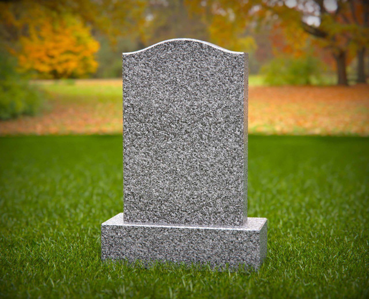 Classic Serpentine Single Upright Granite Headstone