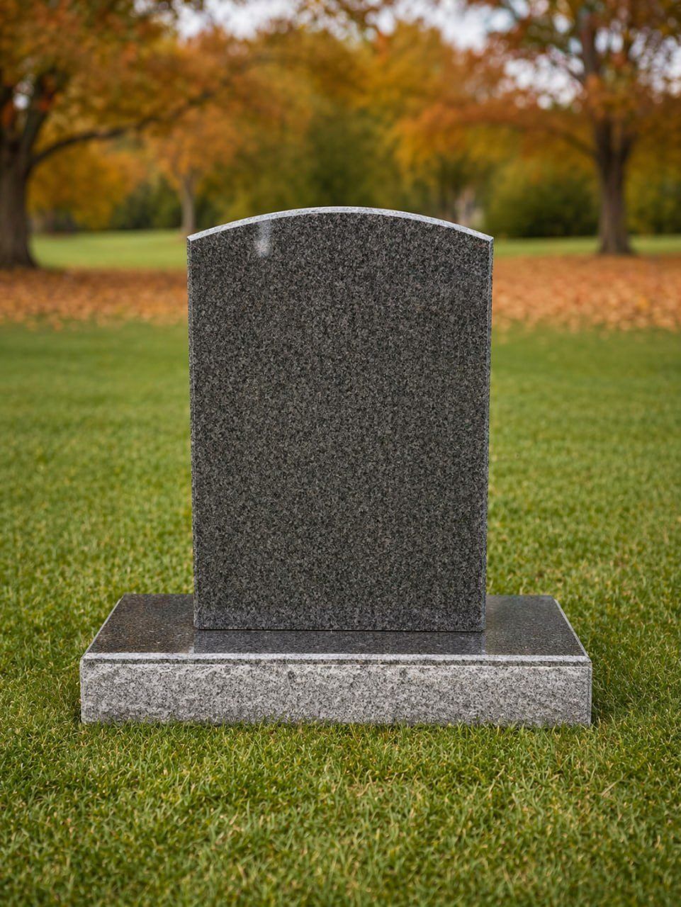 Classic Arched-Top Upright Headstone