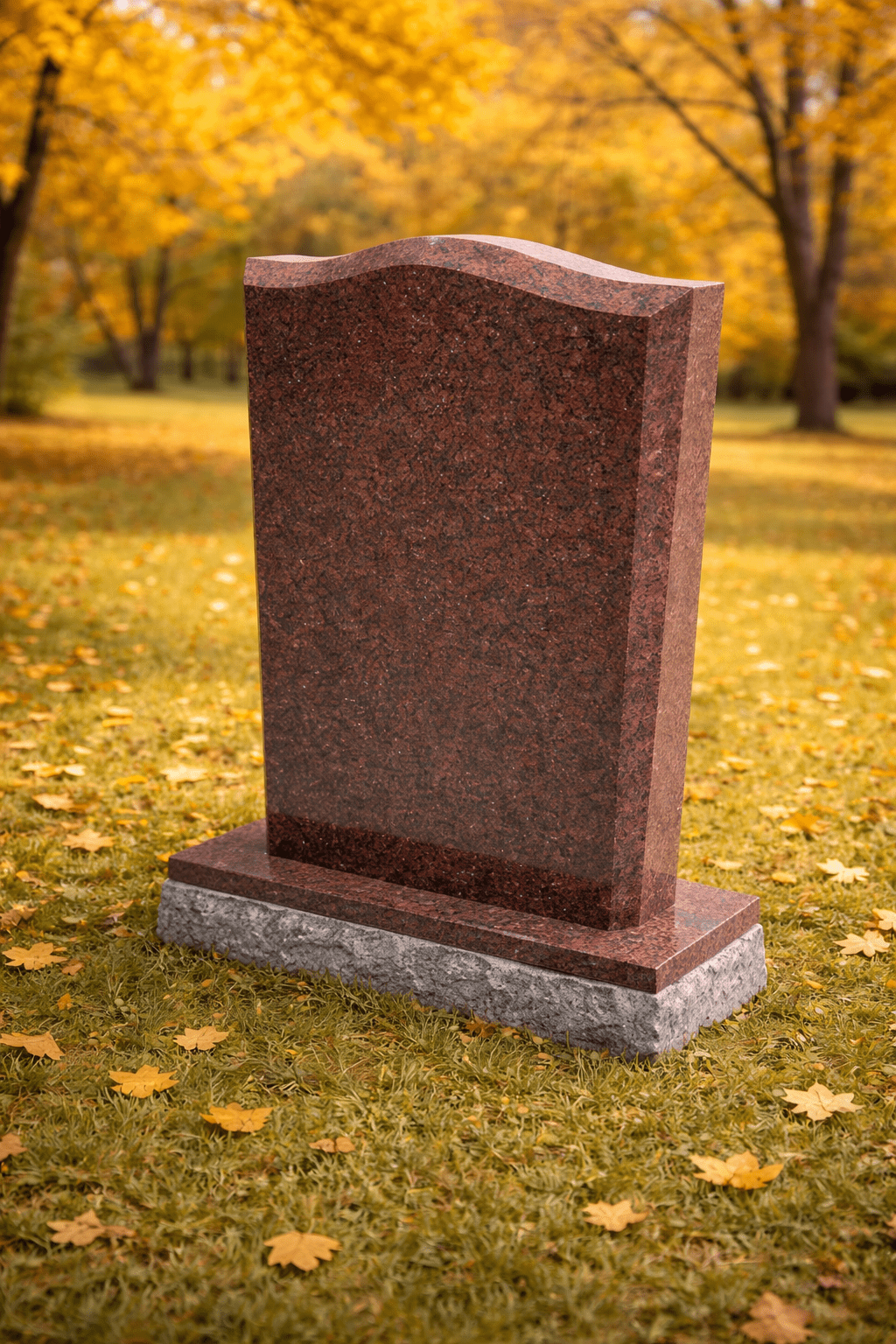 Serpentine Upright Headstone