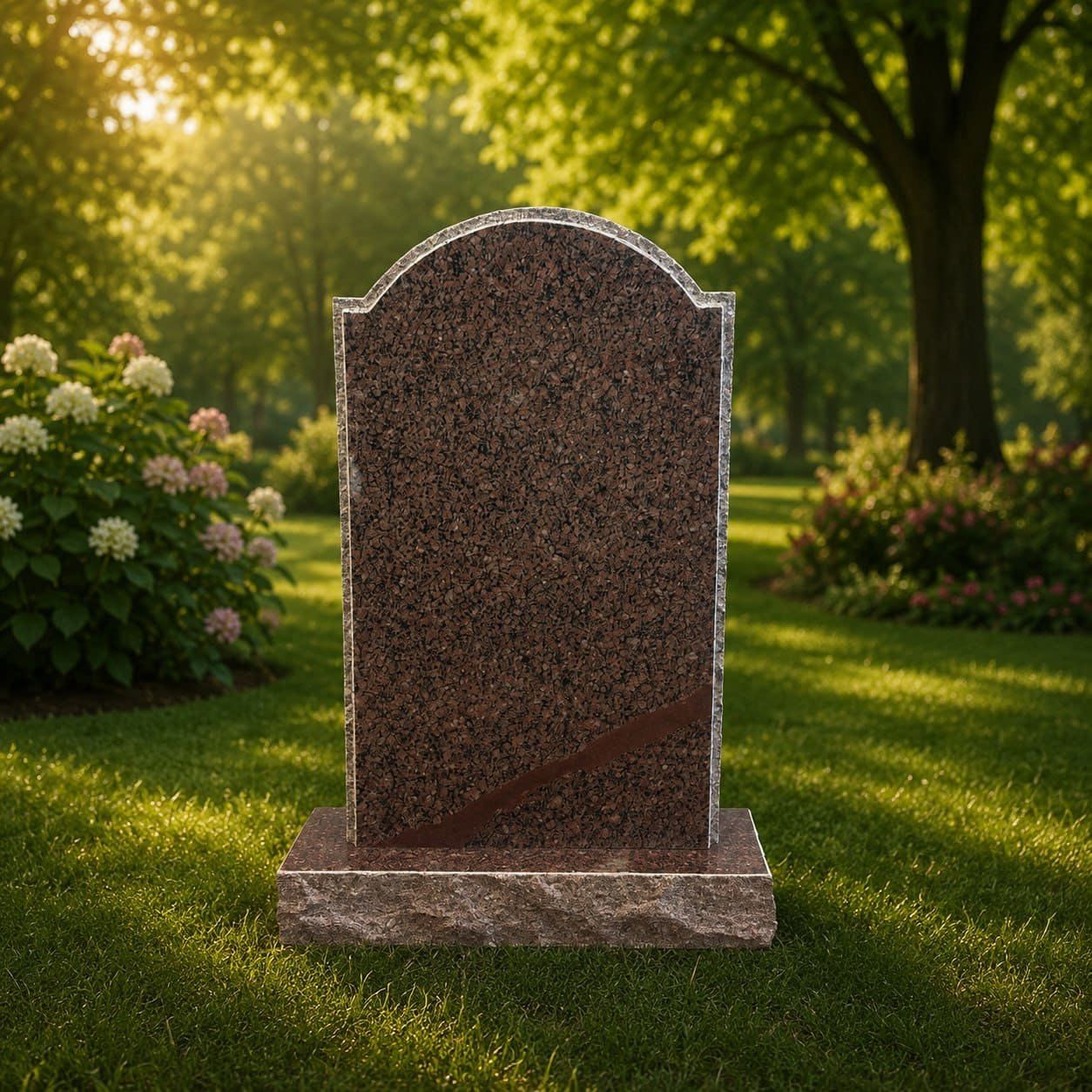 Round-Top Upright Headstone
