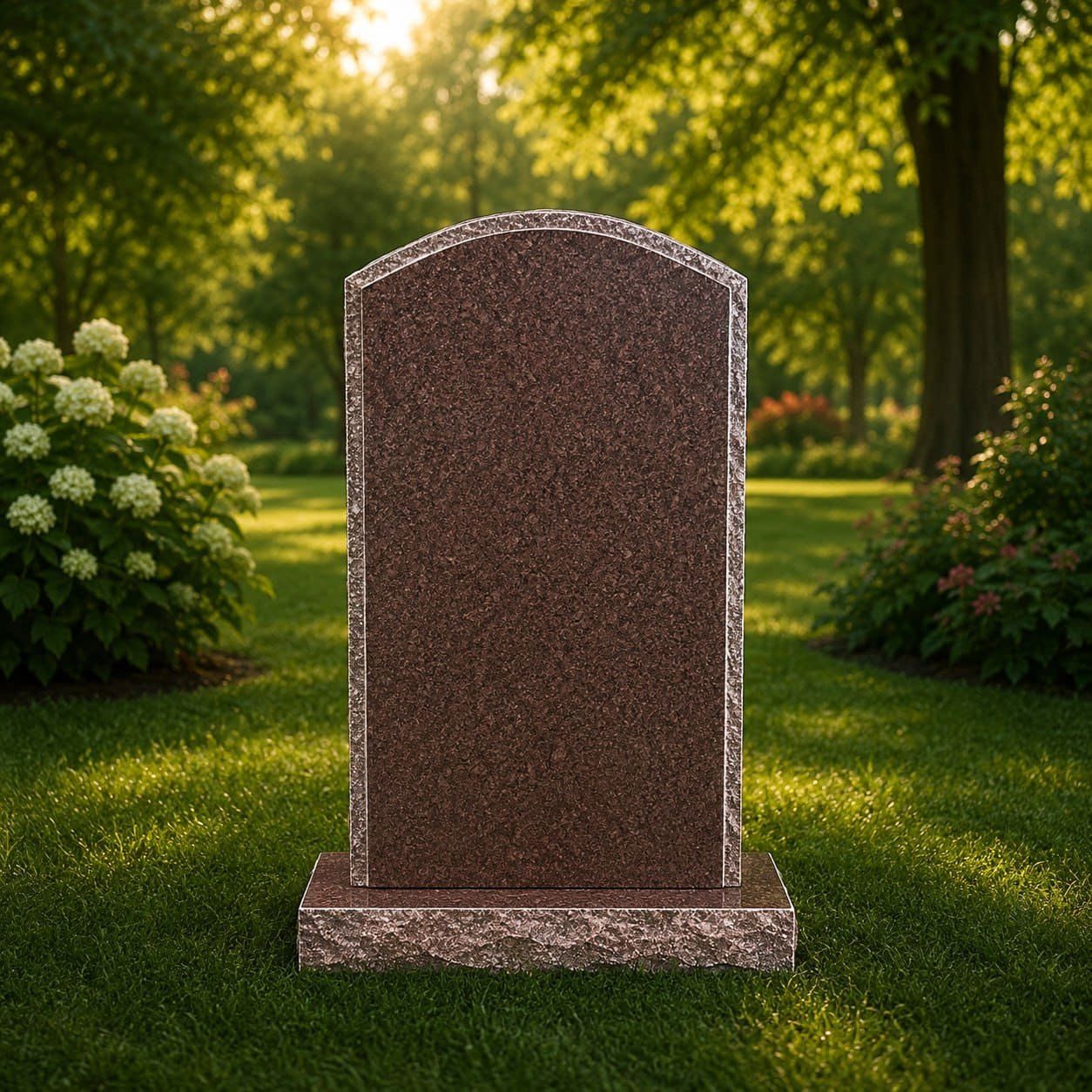 Arch-Top Upright Granite Headstone