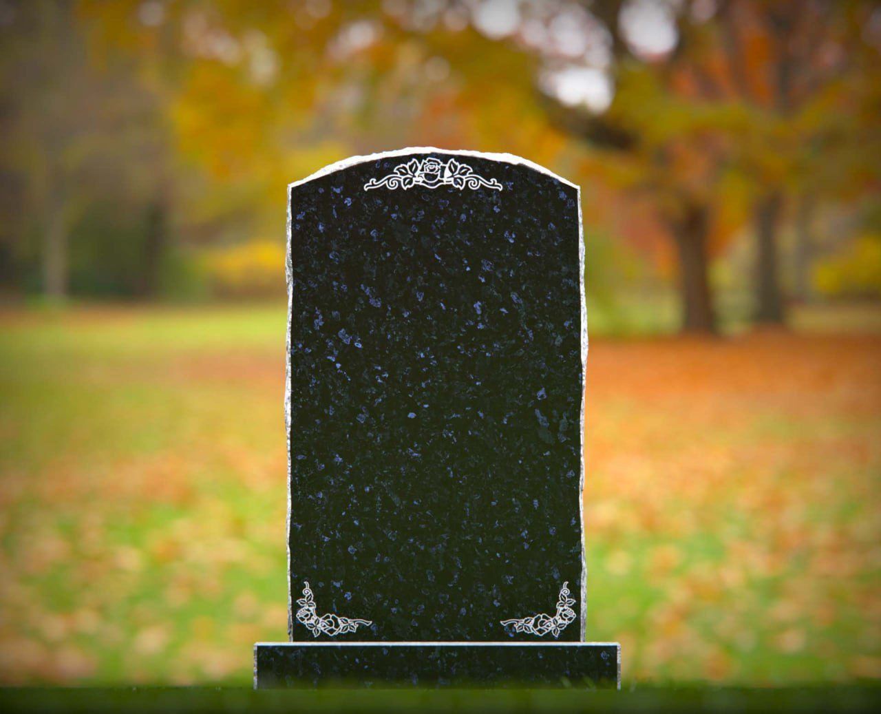 Classic Upright Memorial with Natural Edges
