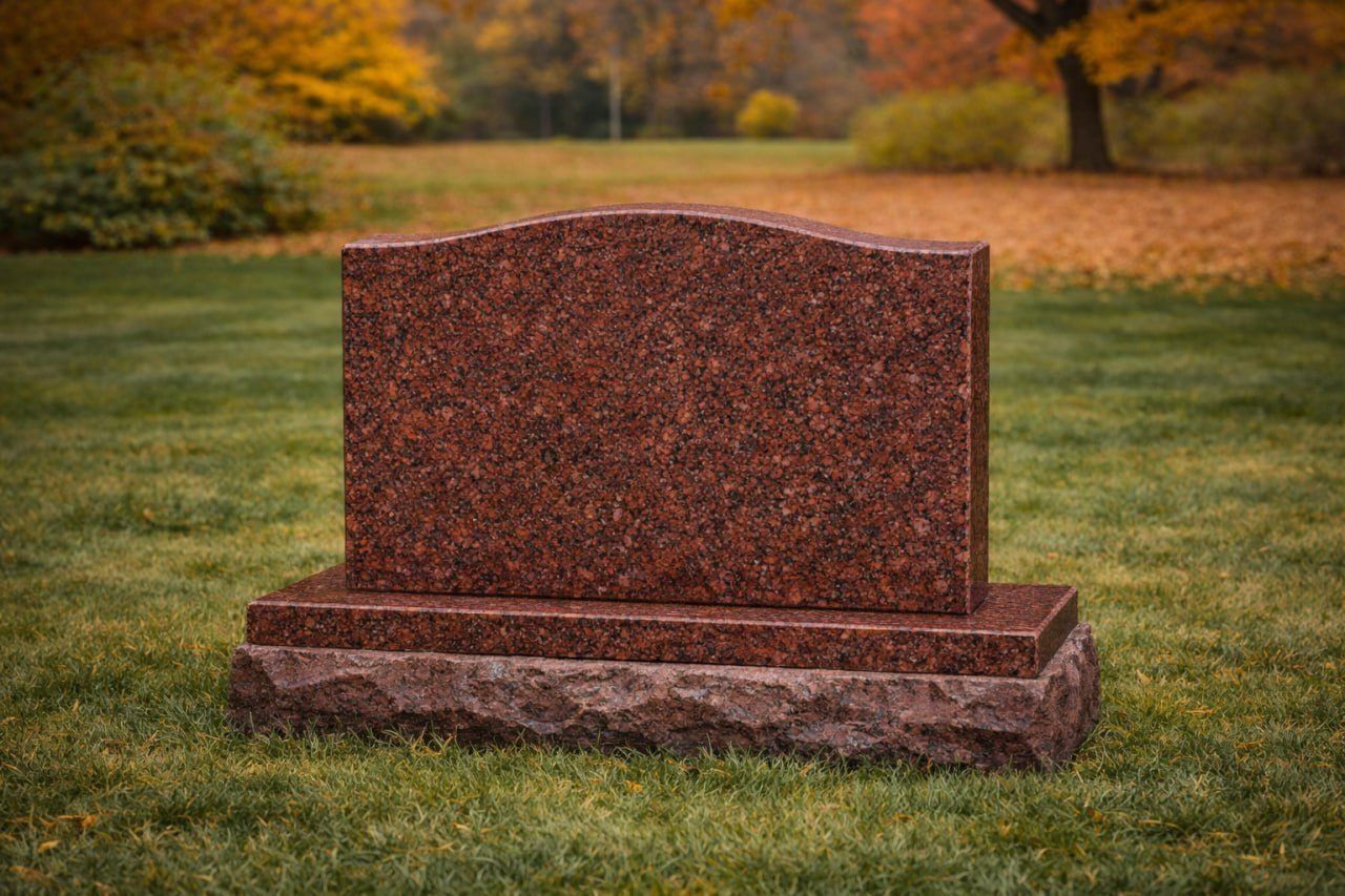 Serpentine Top Upright Headstone