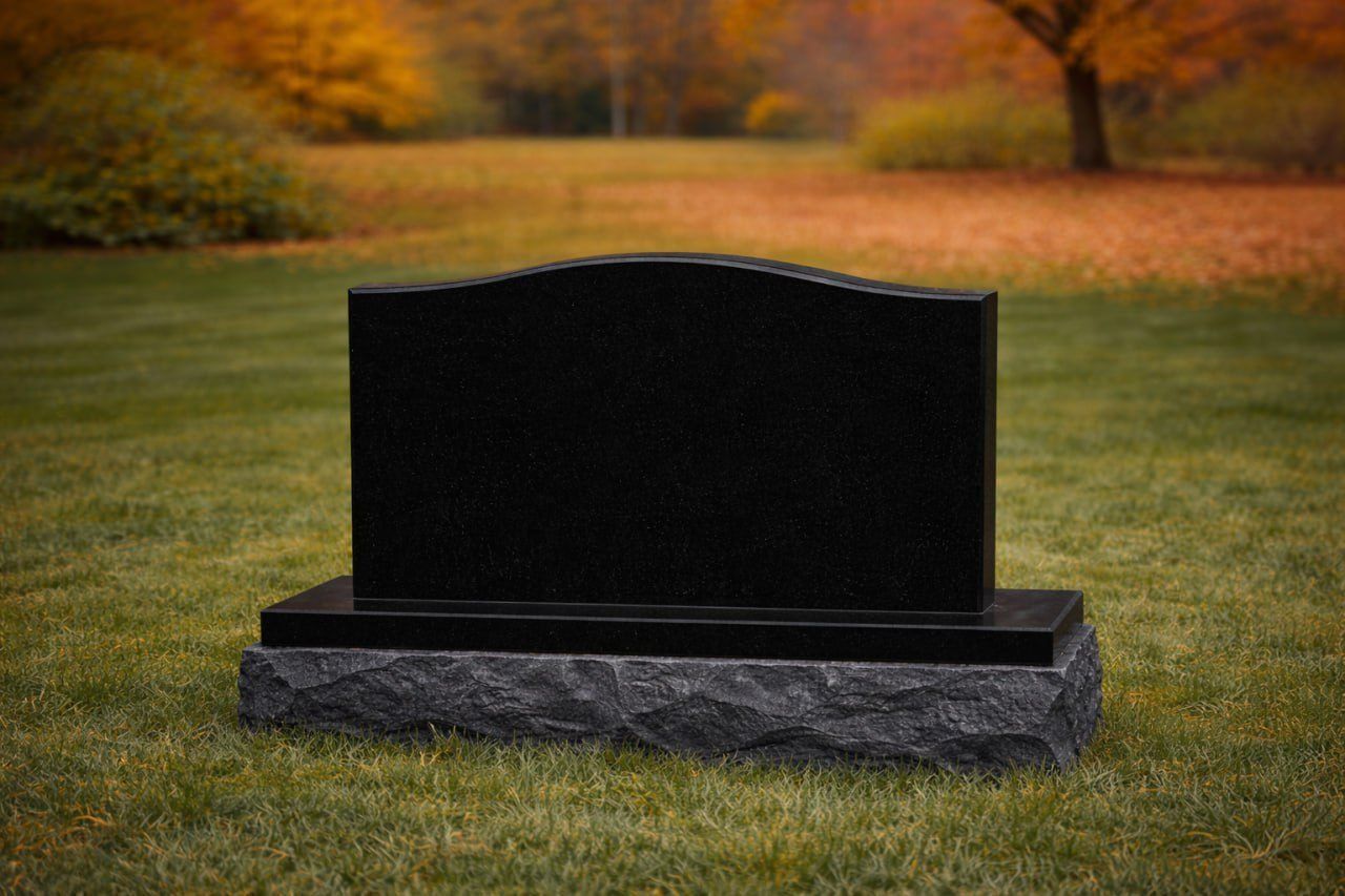 Serpentine Top Upright Headstone