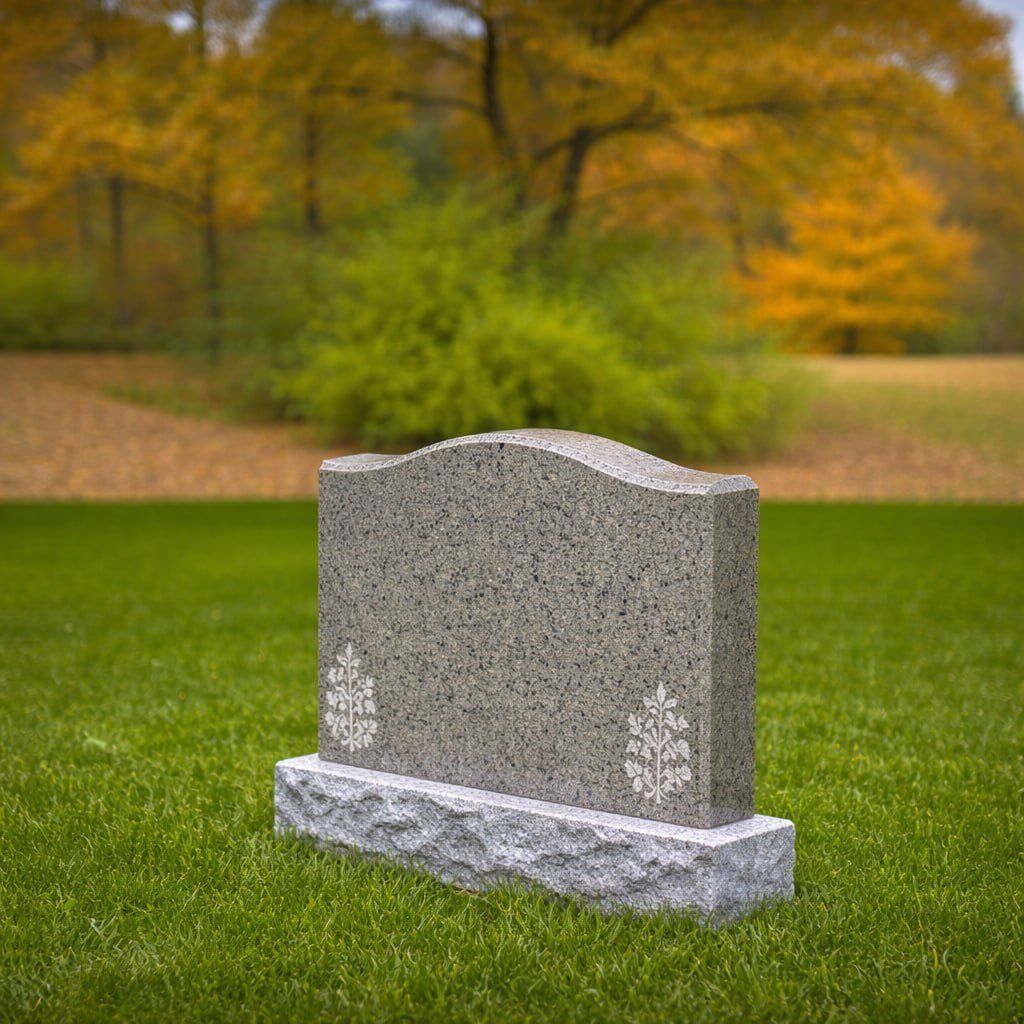 Serpentine Companion Upright Granite Headstone