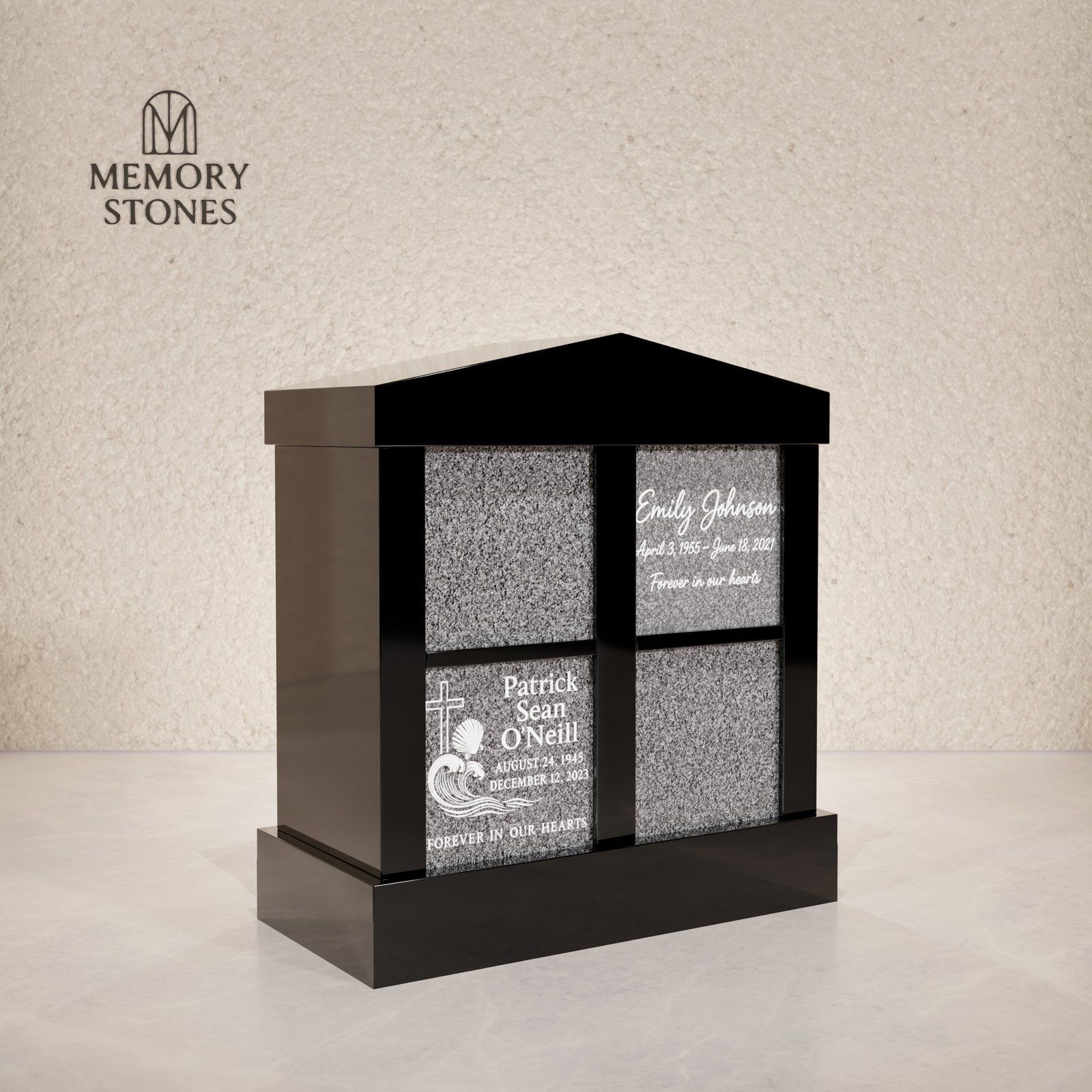 4-Niche Granite Columbarium Monument