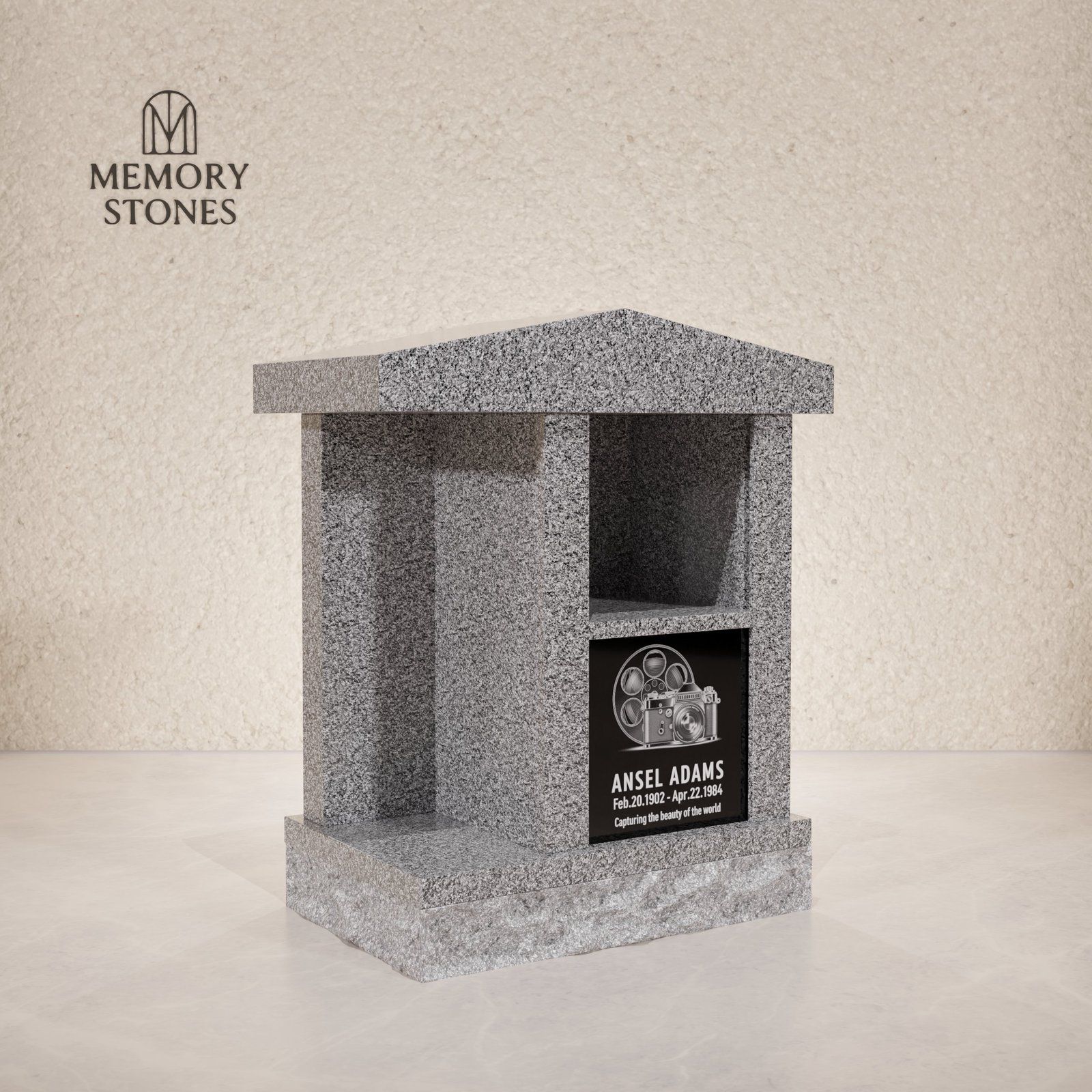 2-Niche Granite Columbarium Monument