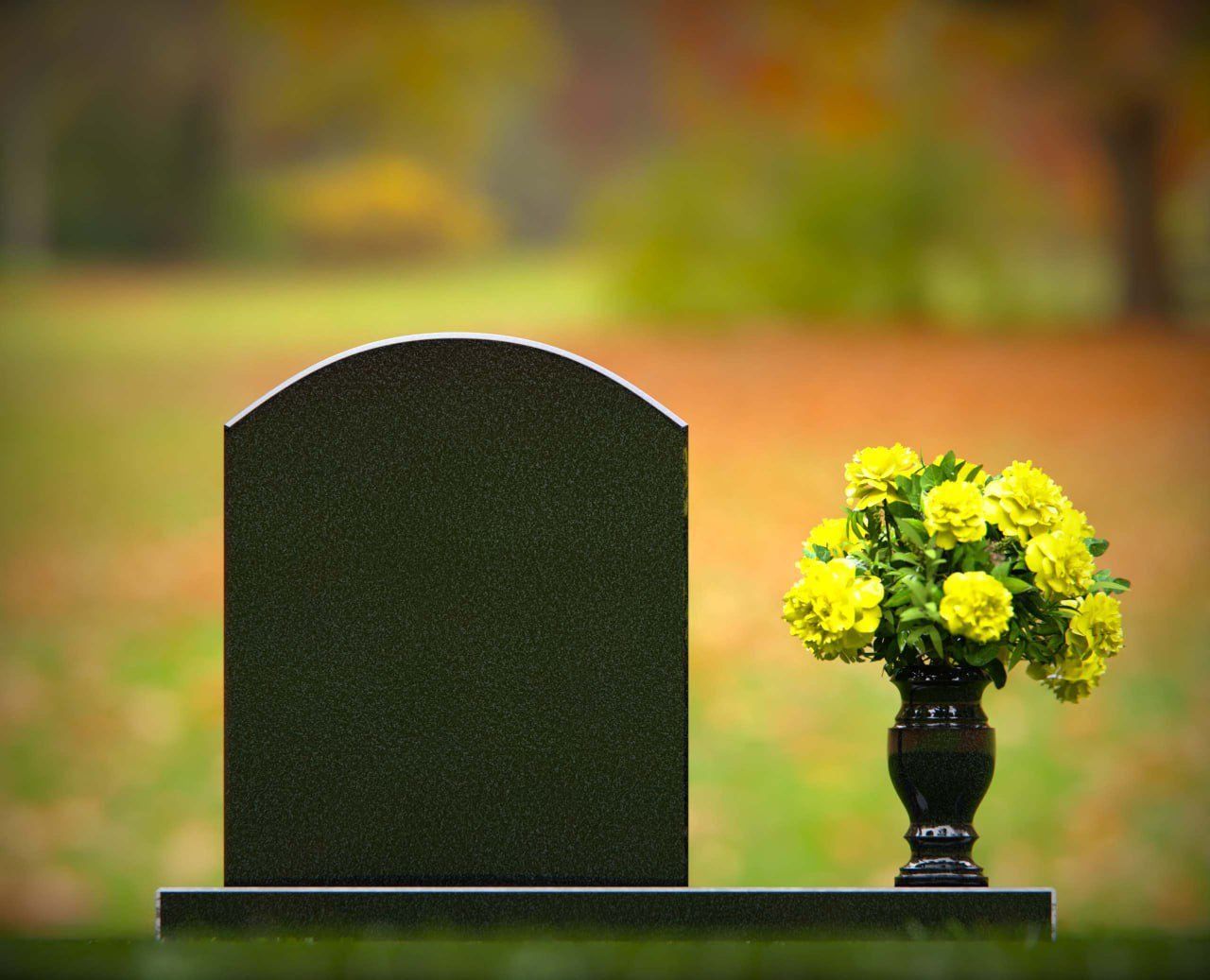 Classic Arched-Top Upright Headstone