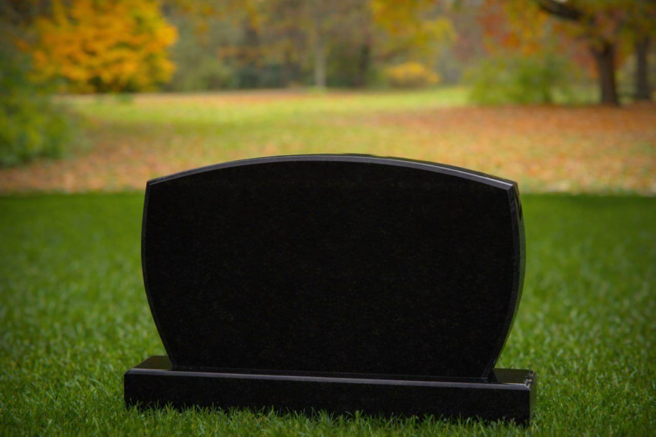 Curved Top Upright Granite Headstone