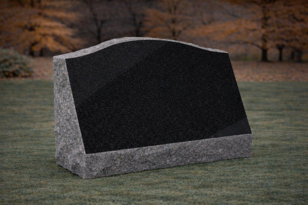 Slant Granite Headstone