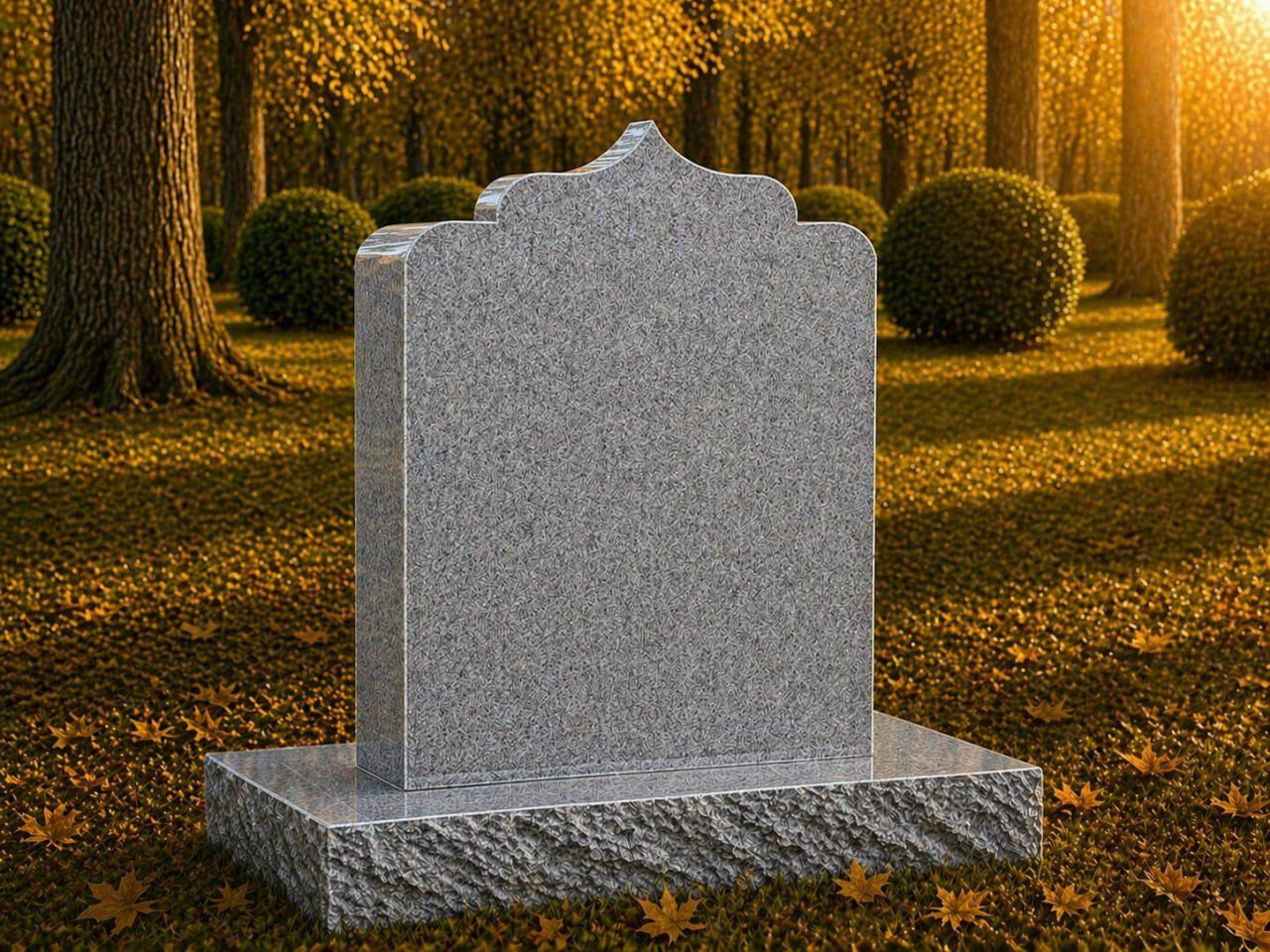 Stepped Top Upright Headstone