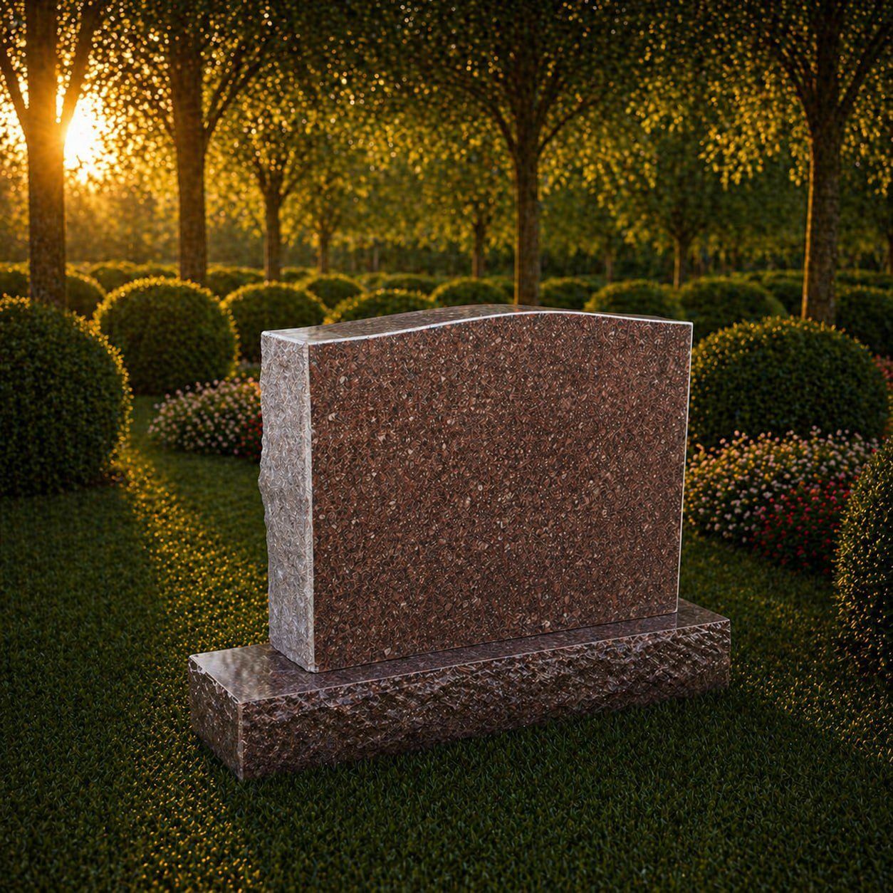 Serpentine Top Upright Headstone