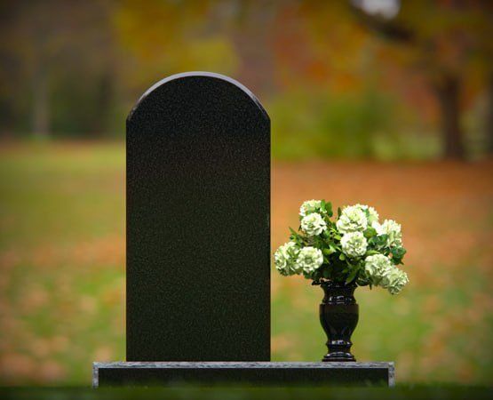 Rounded Top Upright Granite Headstone