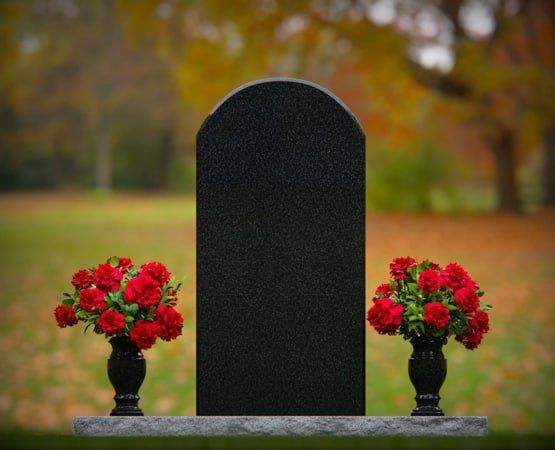 Rounded Top Upright Granite Headstone