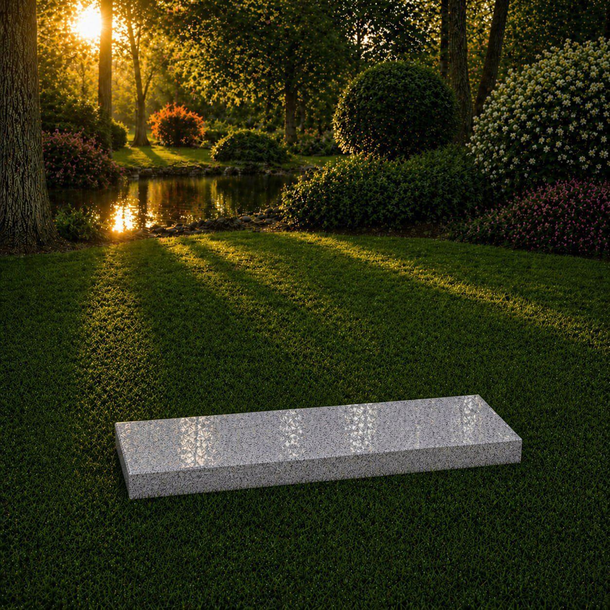Half Ledger Granite Memorial  64 x 28 x 2