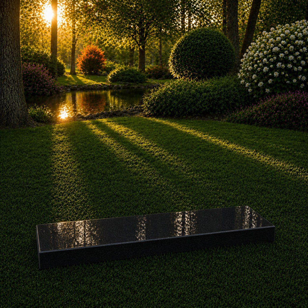 Half Ledger Granite Memorial  64 x 28 x 2