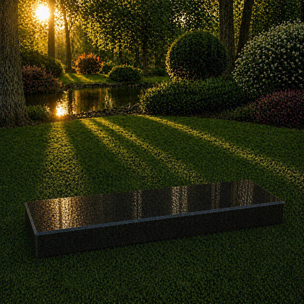 Companion Flat Granite Grave Marker