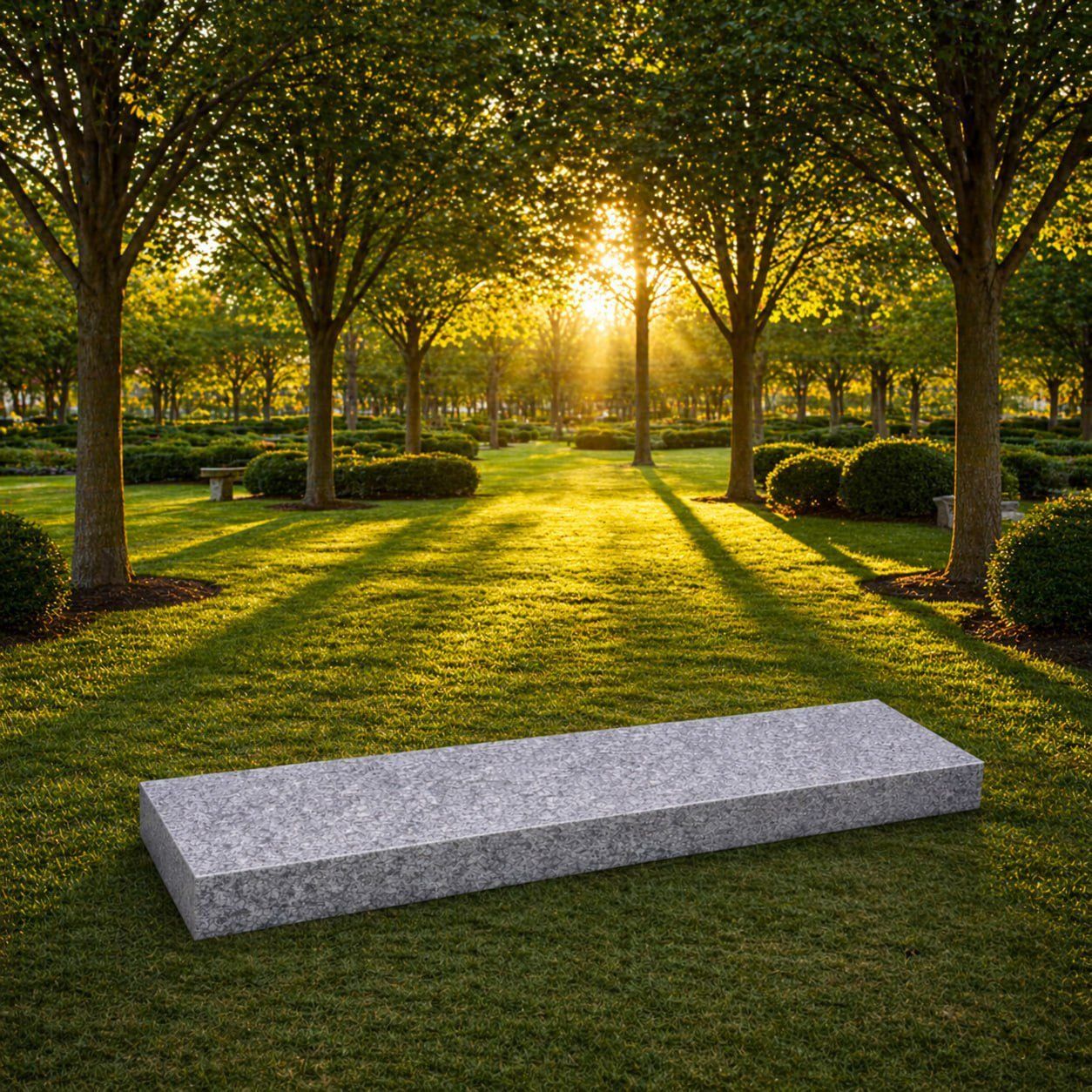 Companion Flat Granite Grave Marker