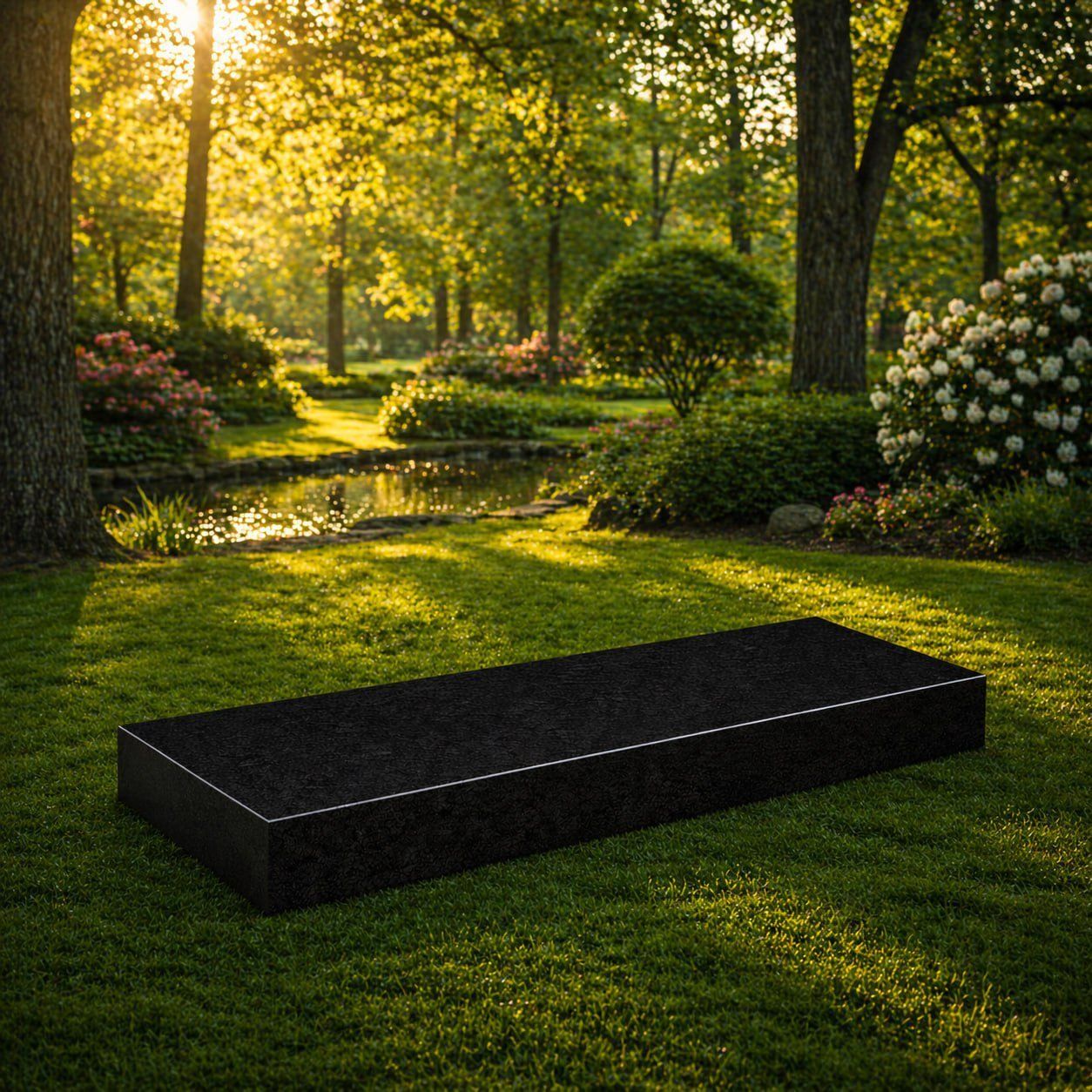 Flat Companion Granite Headstone