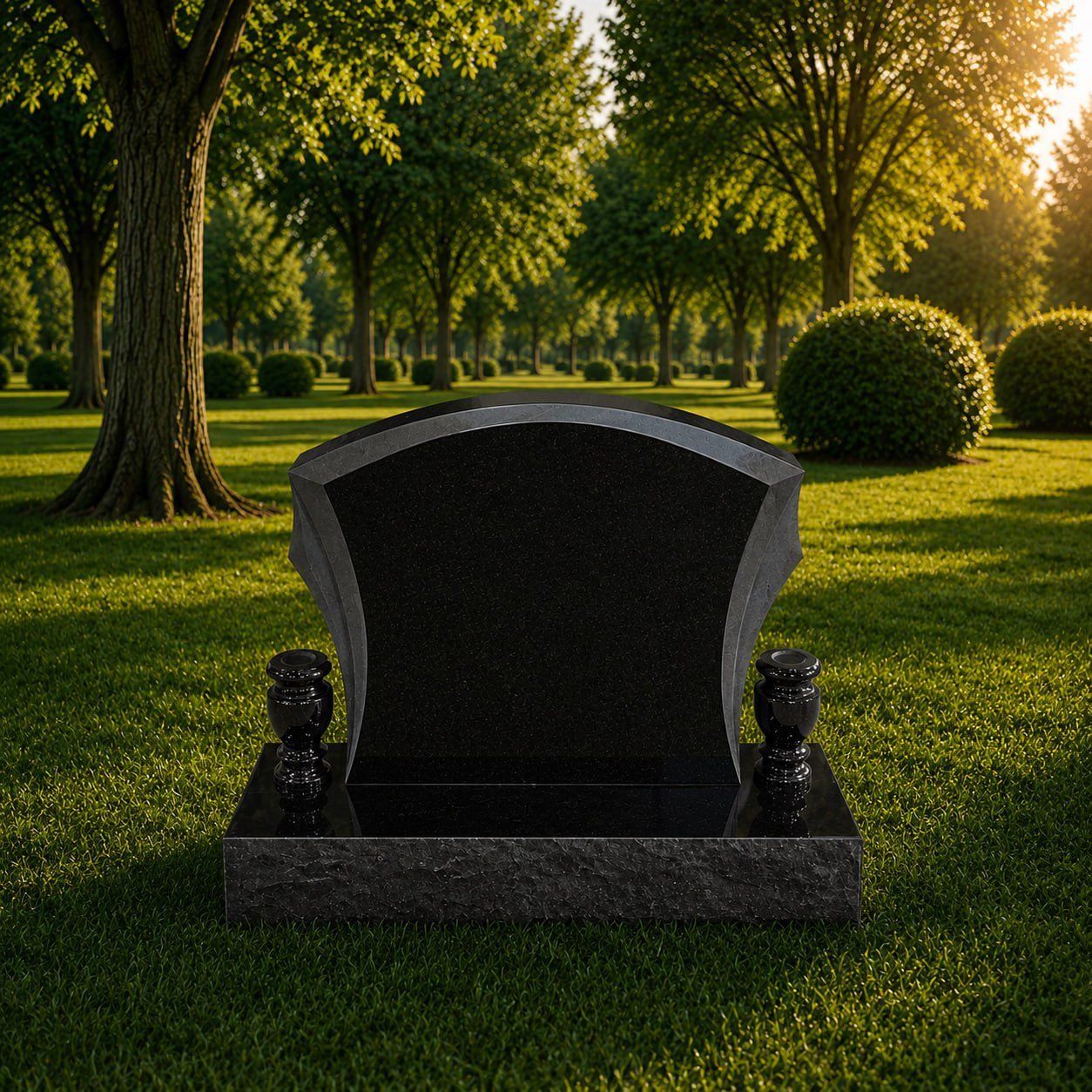 Arched Shape Granite Headstone  24 x 4 x 30