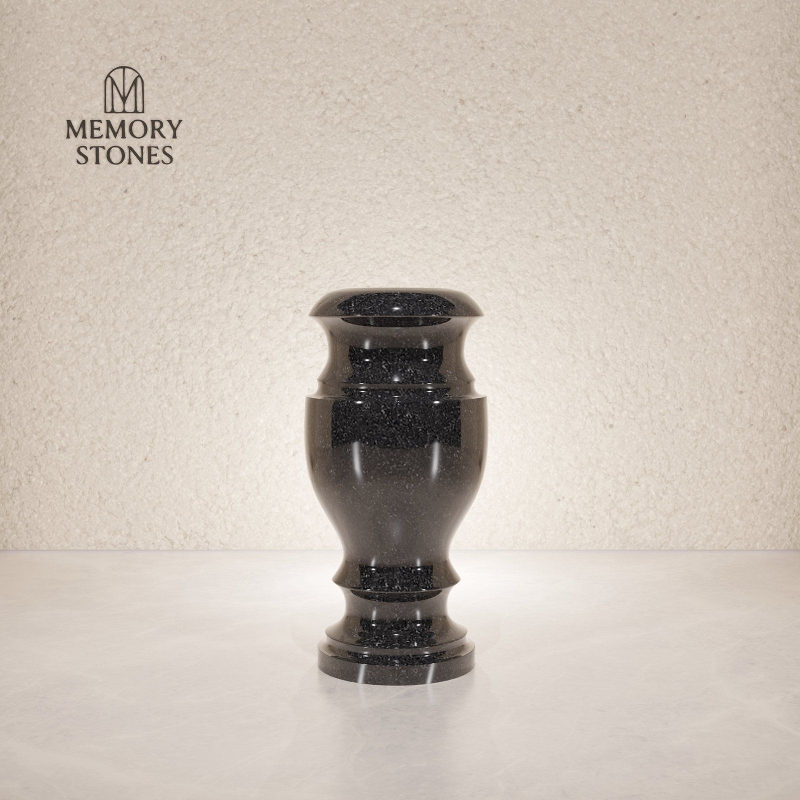 Granite Memorial Vase 6 x 6 x 12