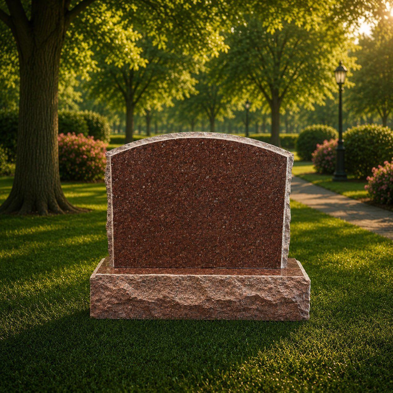 Red Granite Upright Headstone 25 x 6 x 18
