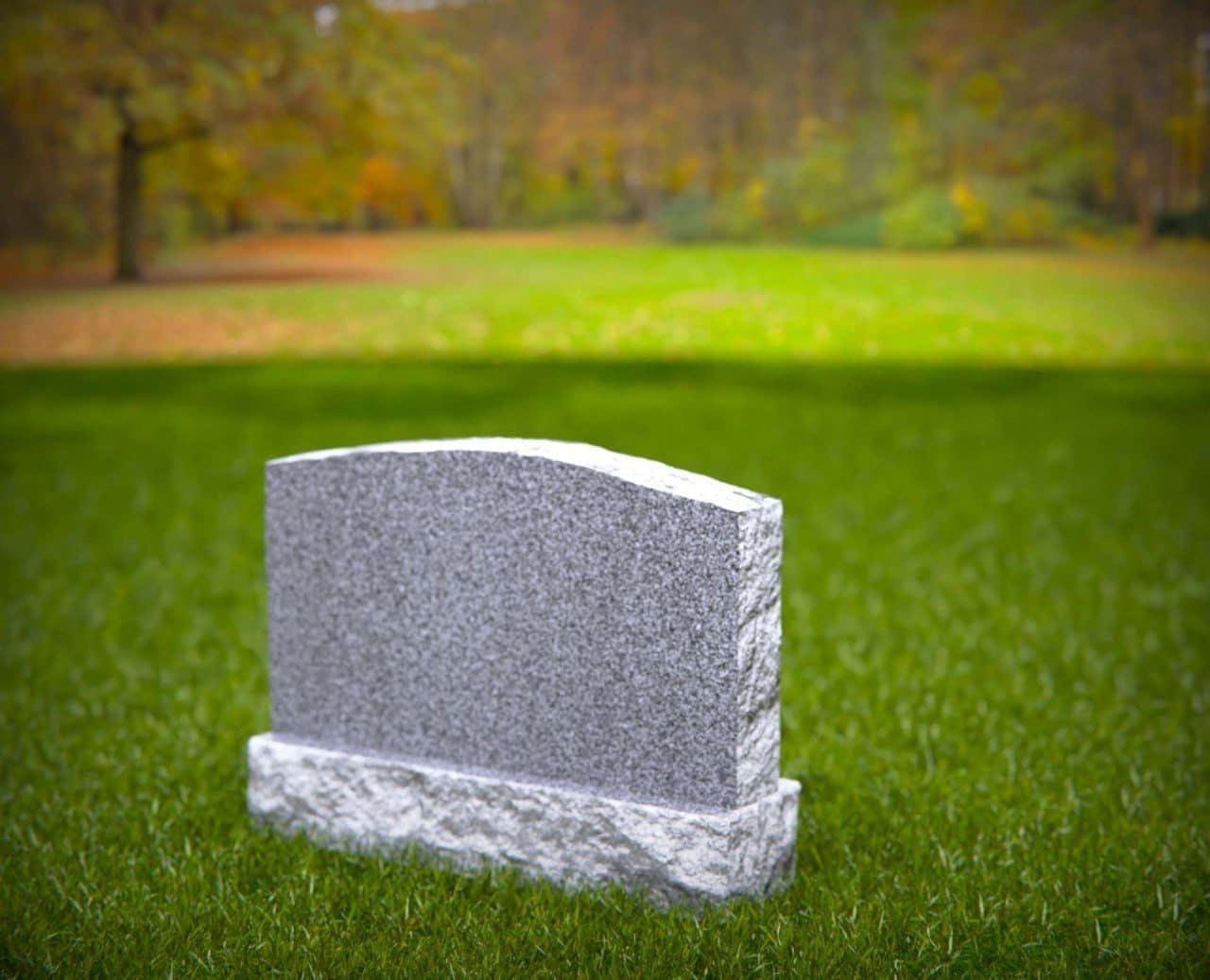 Classic Arched-Top Companion Upright Headstone
