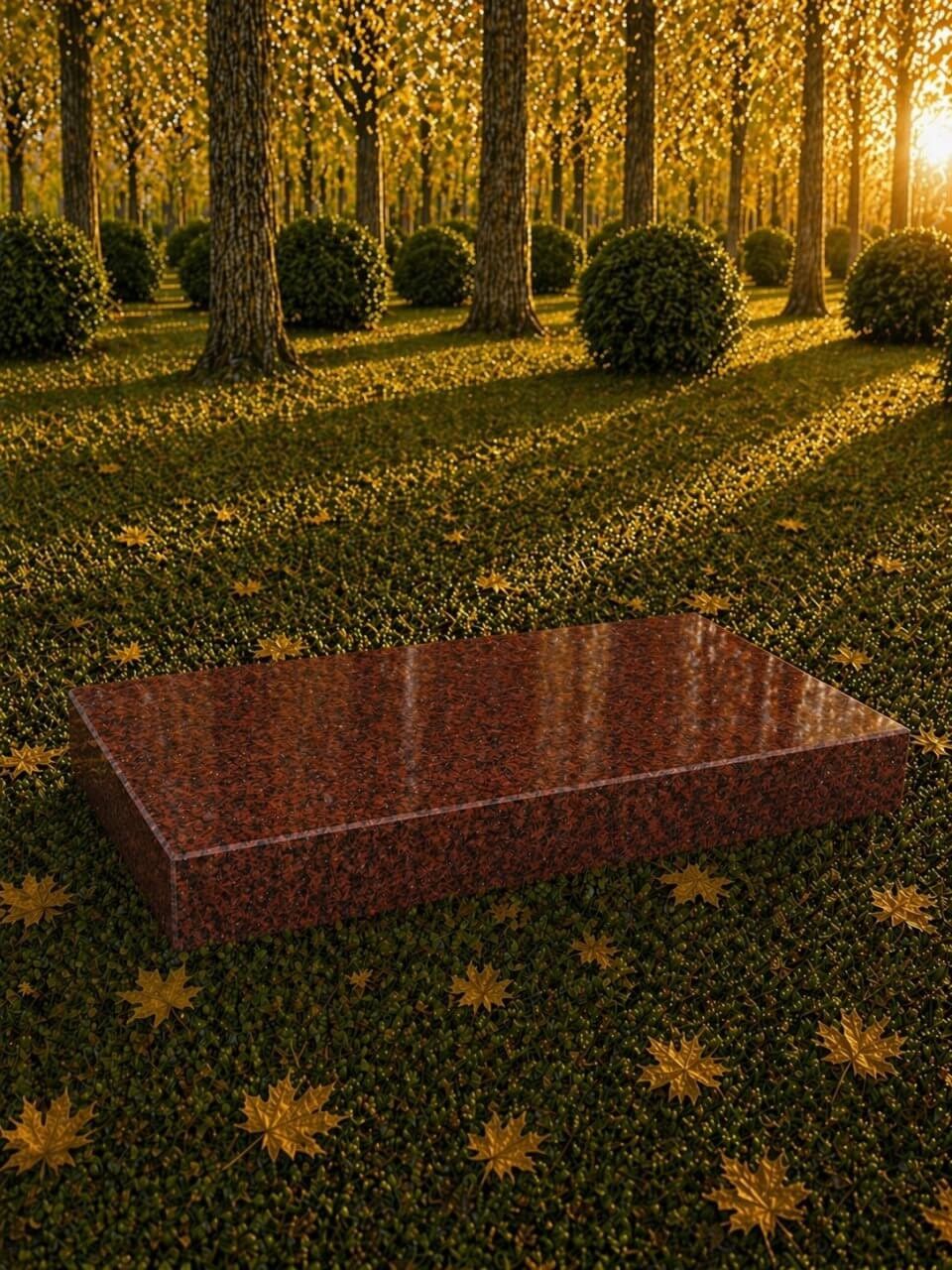 Flat Granite Grave Marker