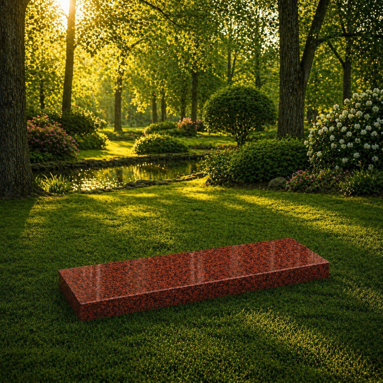 Companion Flat Granite Grave Marker