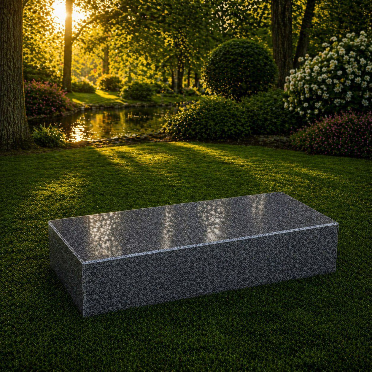 Companion Flat Granite Grave Marker