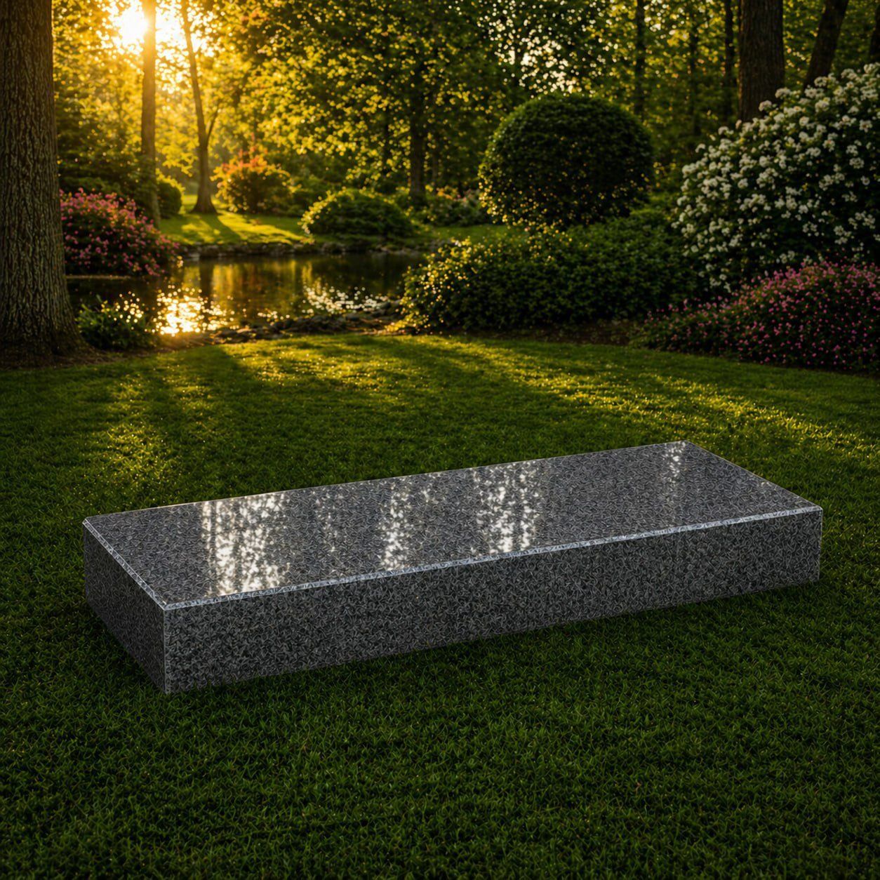 Companion Flat Granite Grave Marker