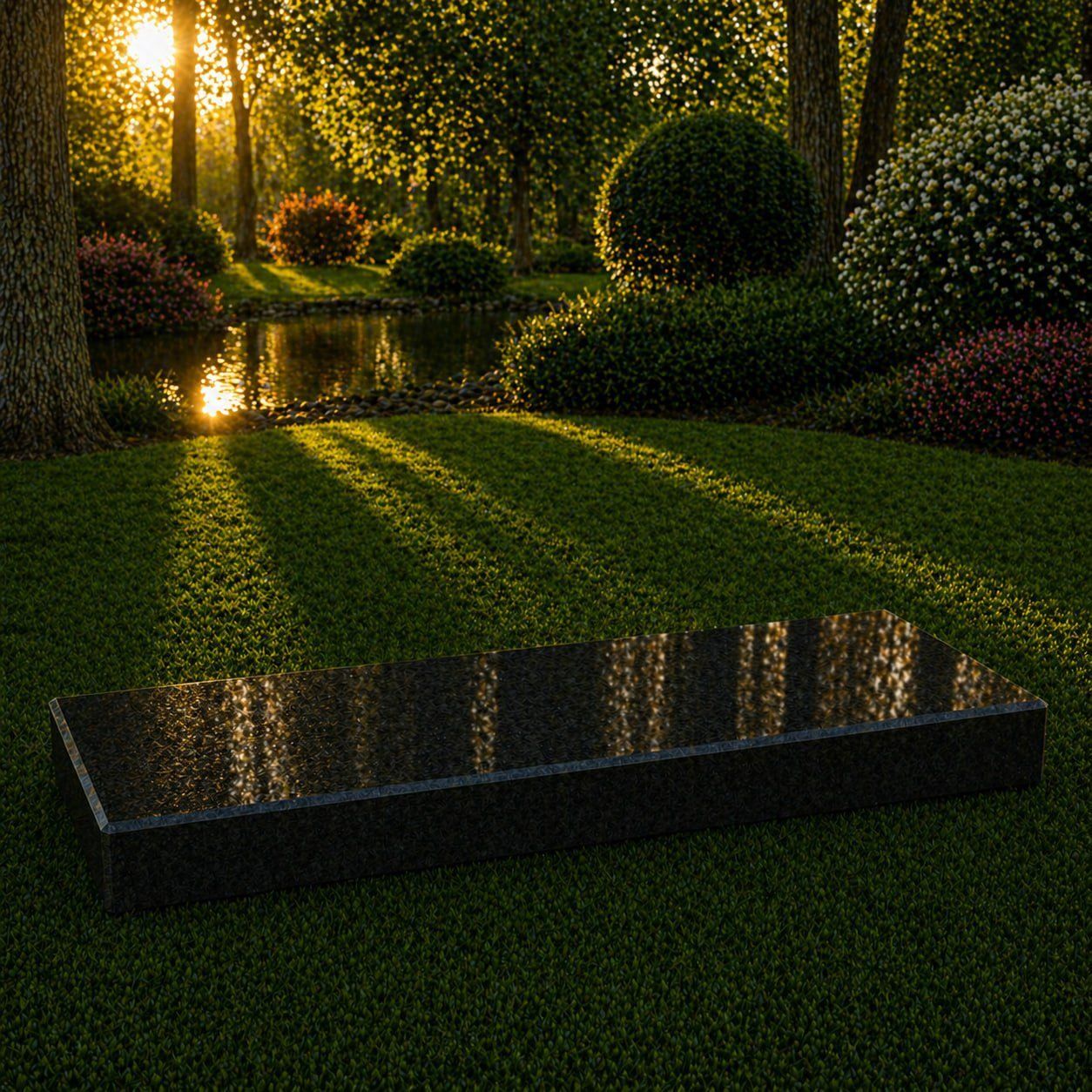 Flat Granite Grave Marker
