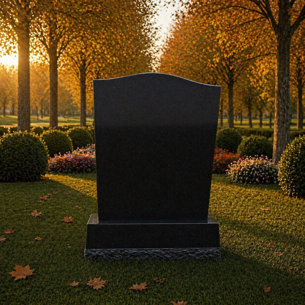 Serpentine Upright Granite Headstone