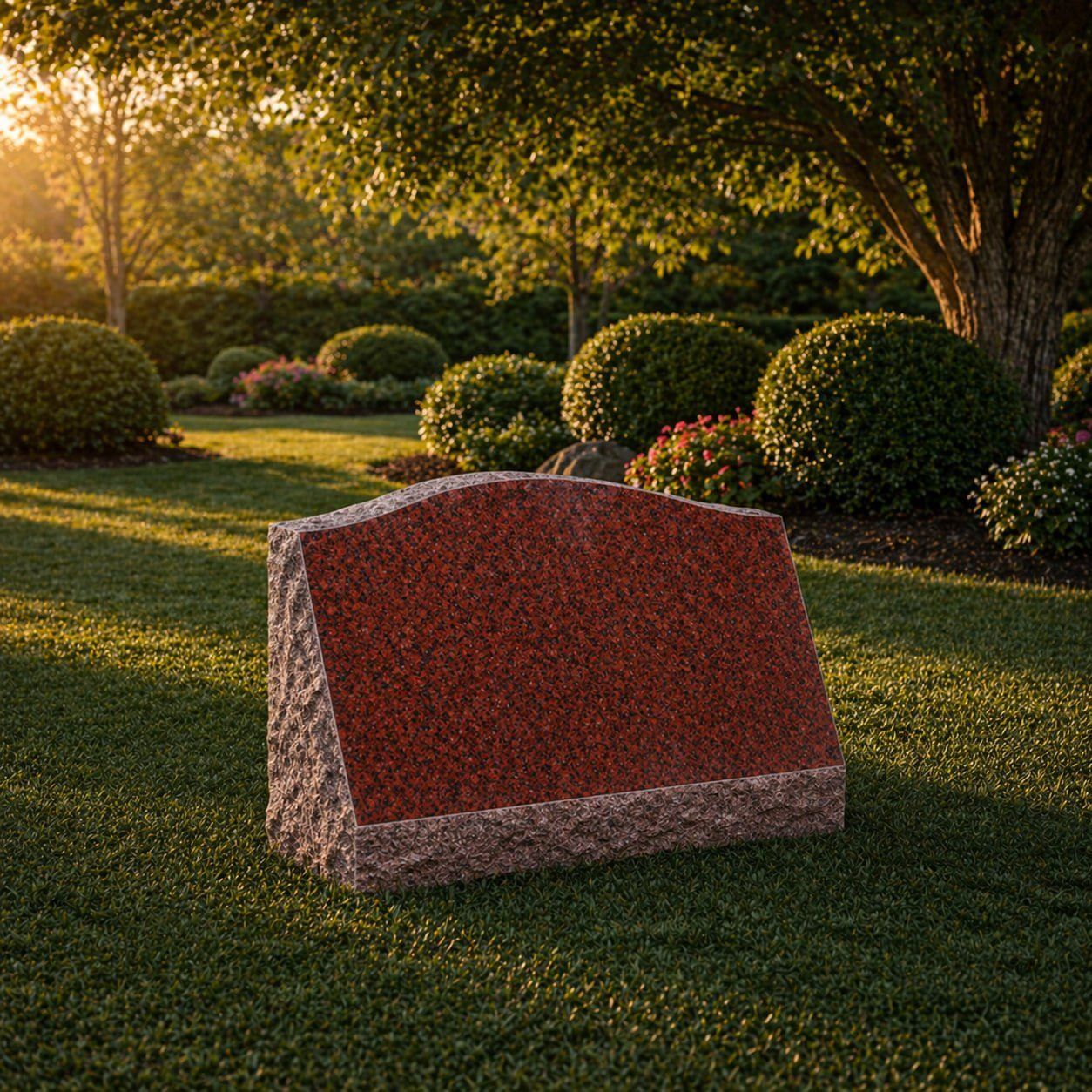 Slant Granite Headstone