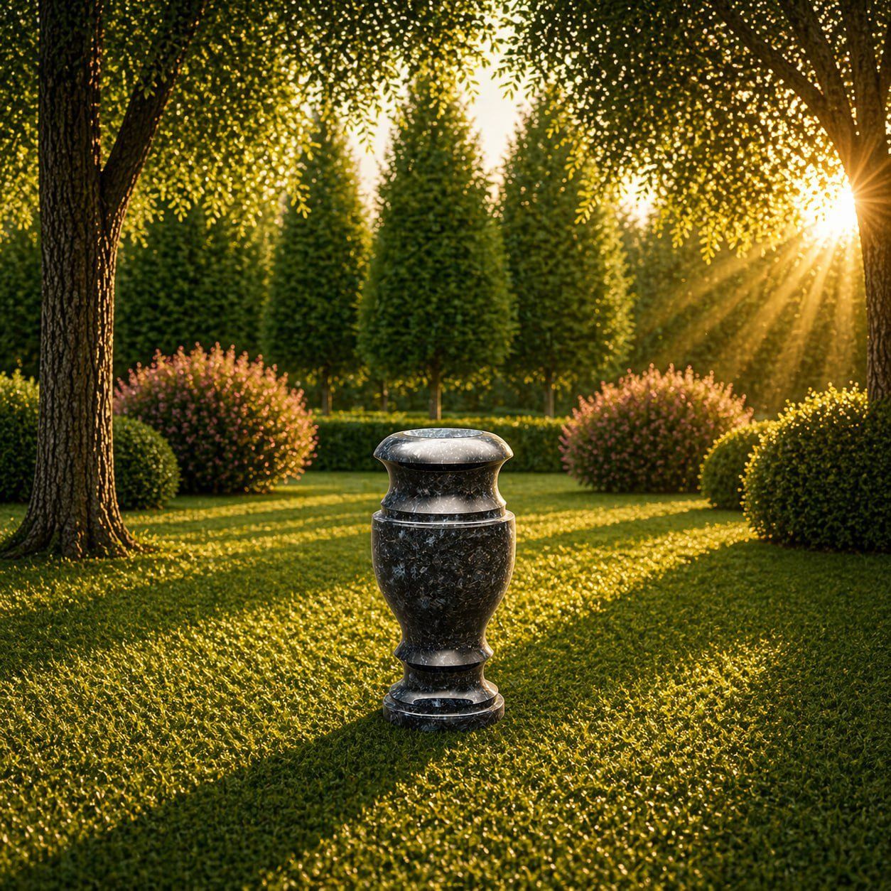 Granite Memorial Vase 4 x 4 x 10