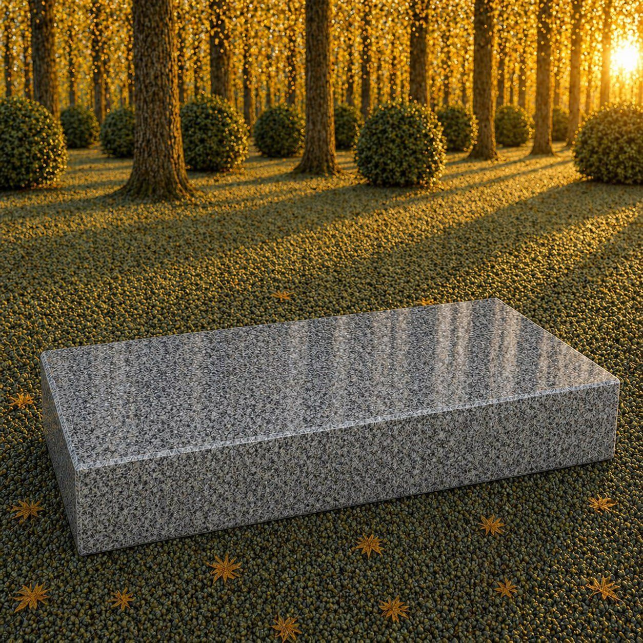 Flat Granite Grave Marker