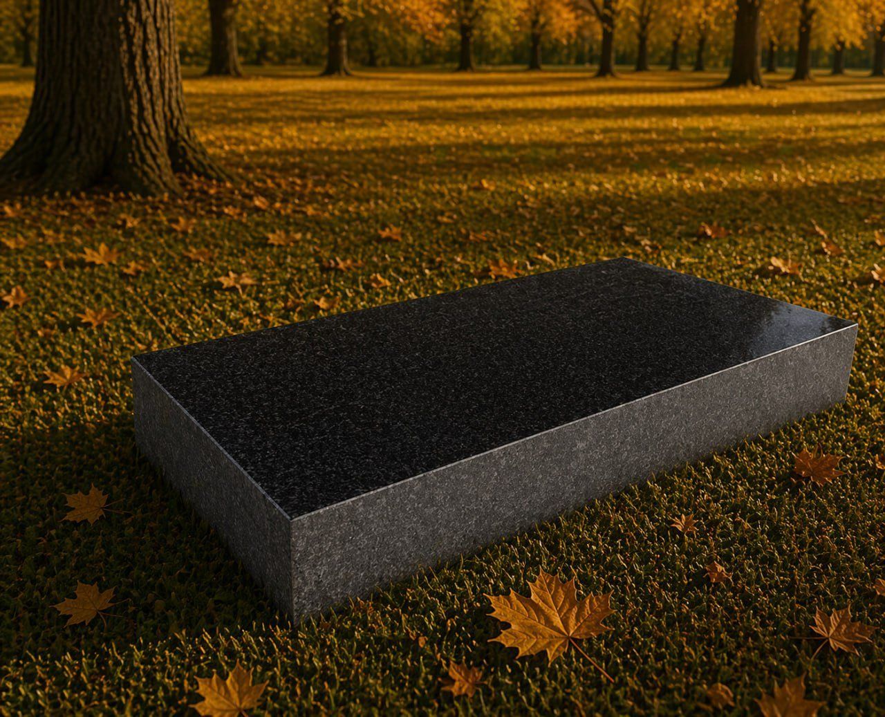 Flat Granite Grave Marker