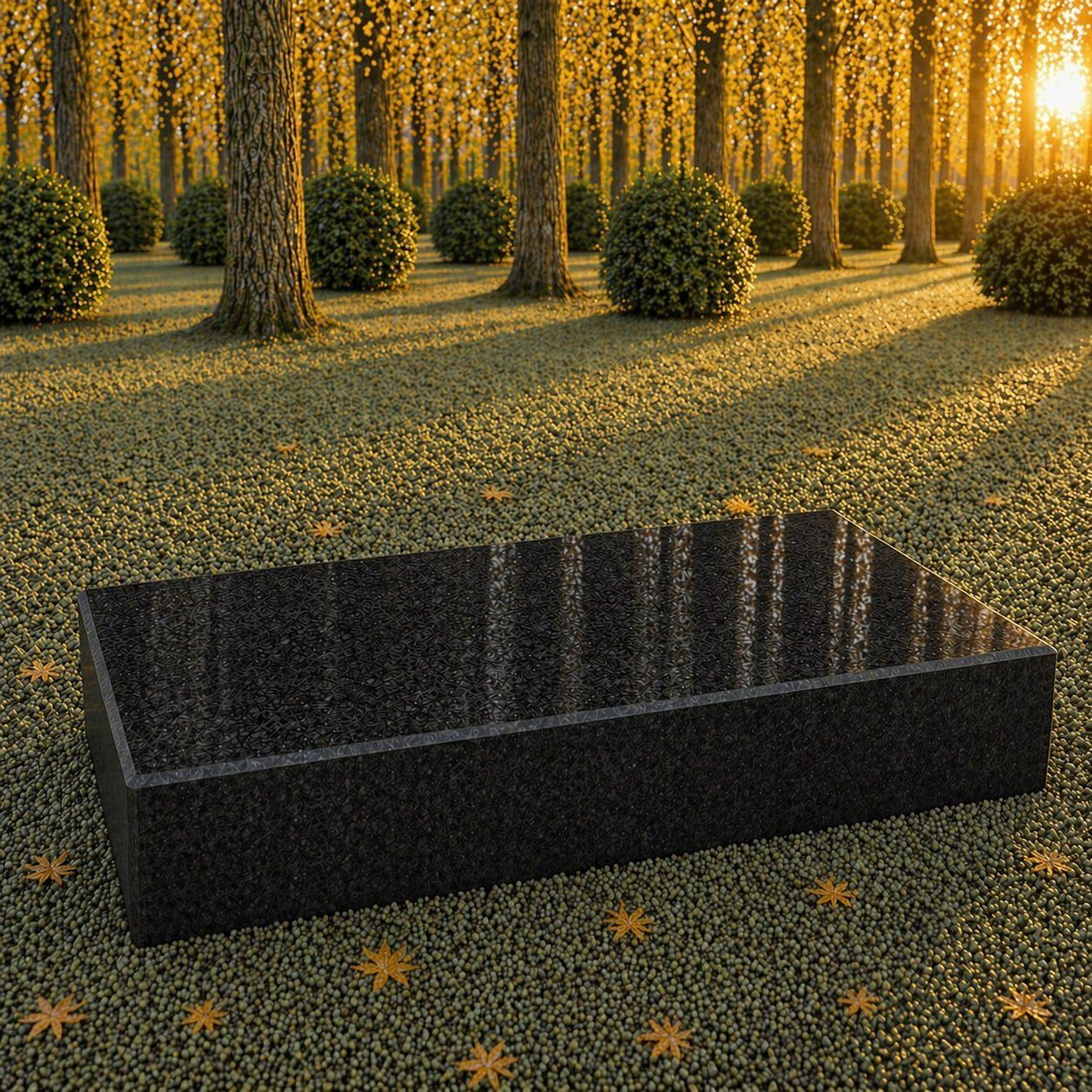 Flat Granite Grave Marker